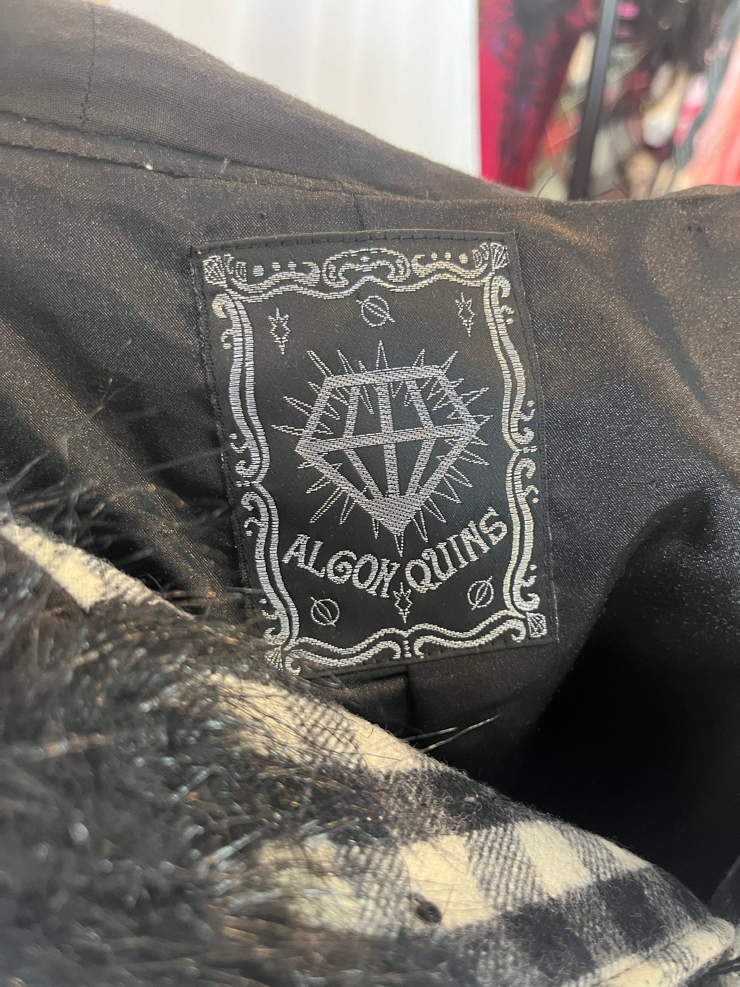 Algonquins Checkboard Fur Hood Jacket