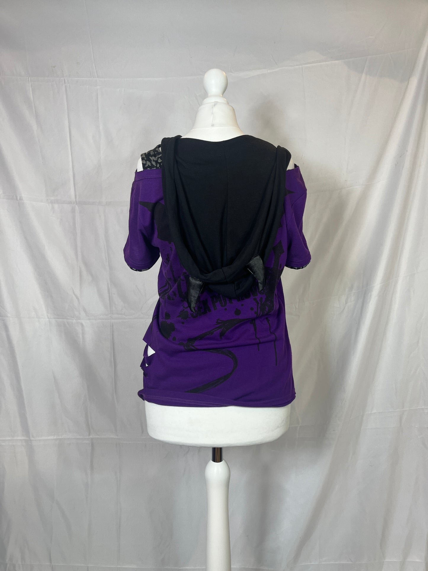 Sexpot Revenge Purple T-Shirt with Demon Hood
