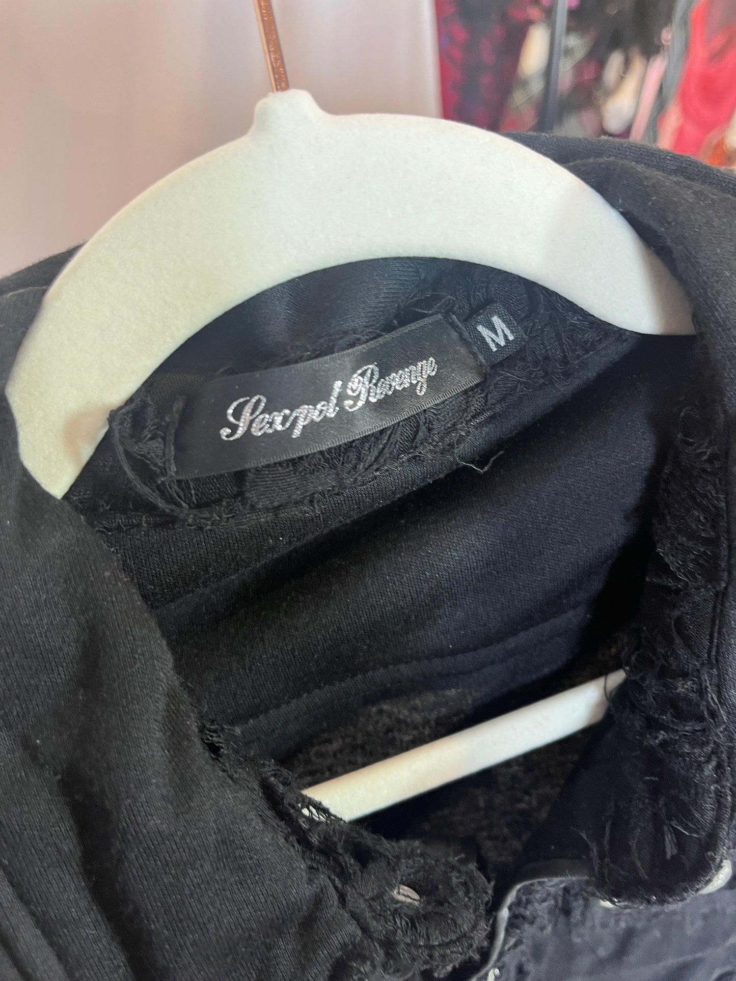 Sexpot Revenge Destructive Black Button Up