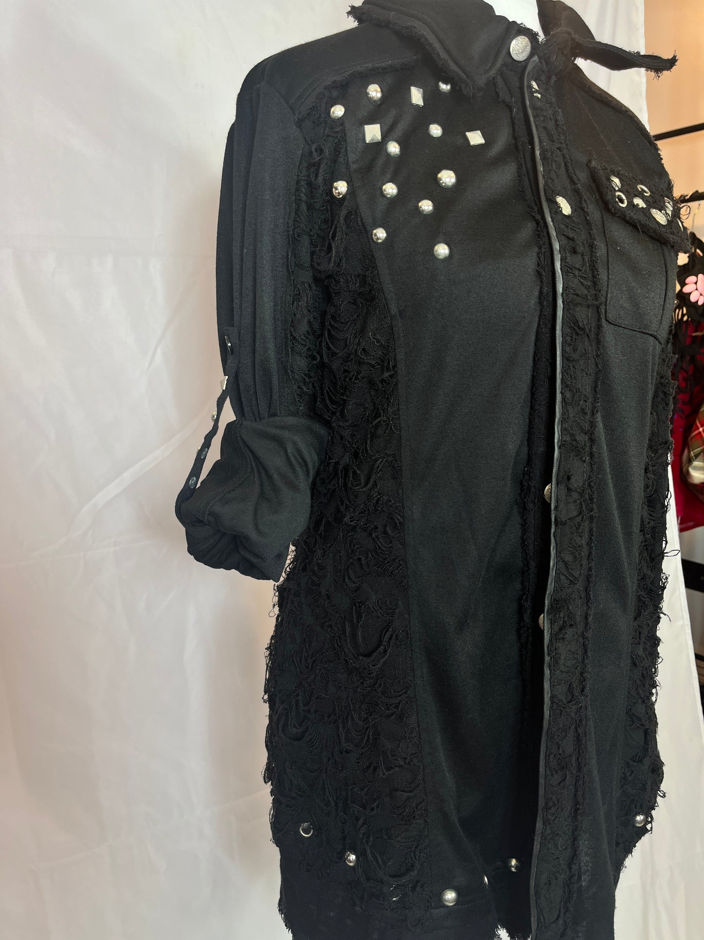 Sexpot Revenge Destructive Black Button Up