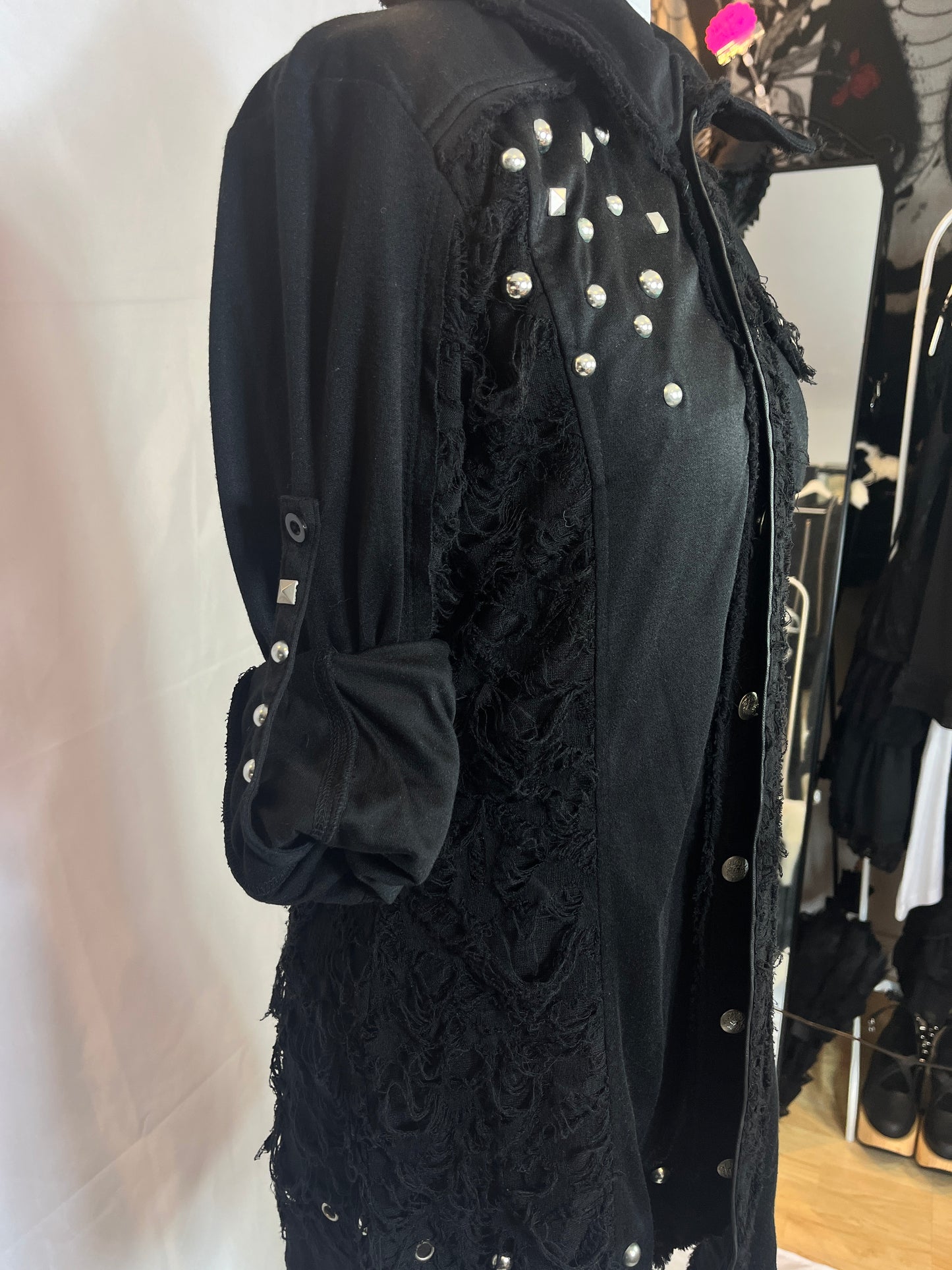 Sexpot Revenge Destructive Black Button Up