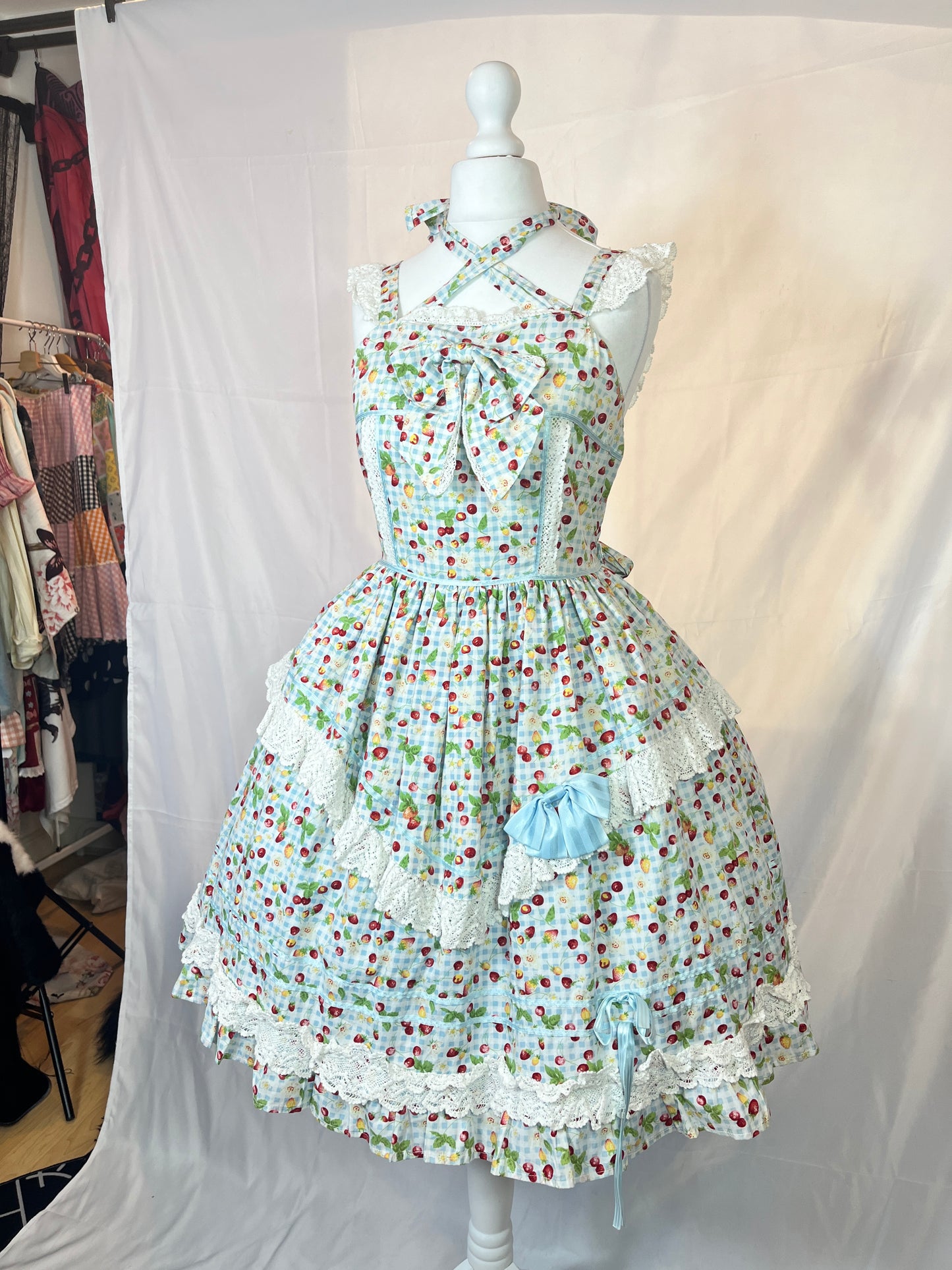 Baby the Stars Shine Bright Fruits Plaid JSK