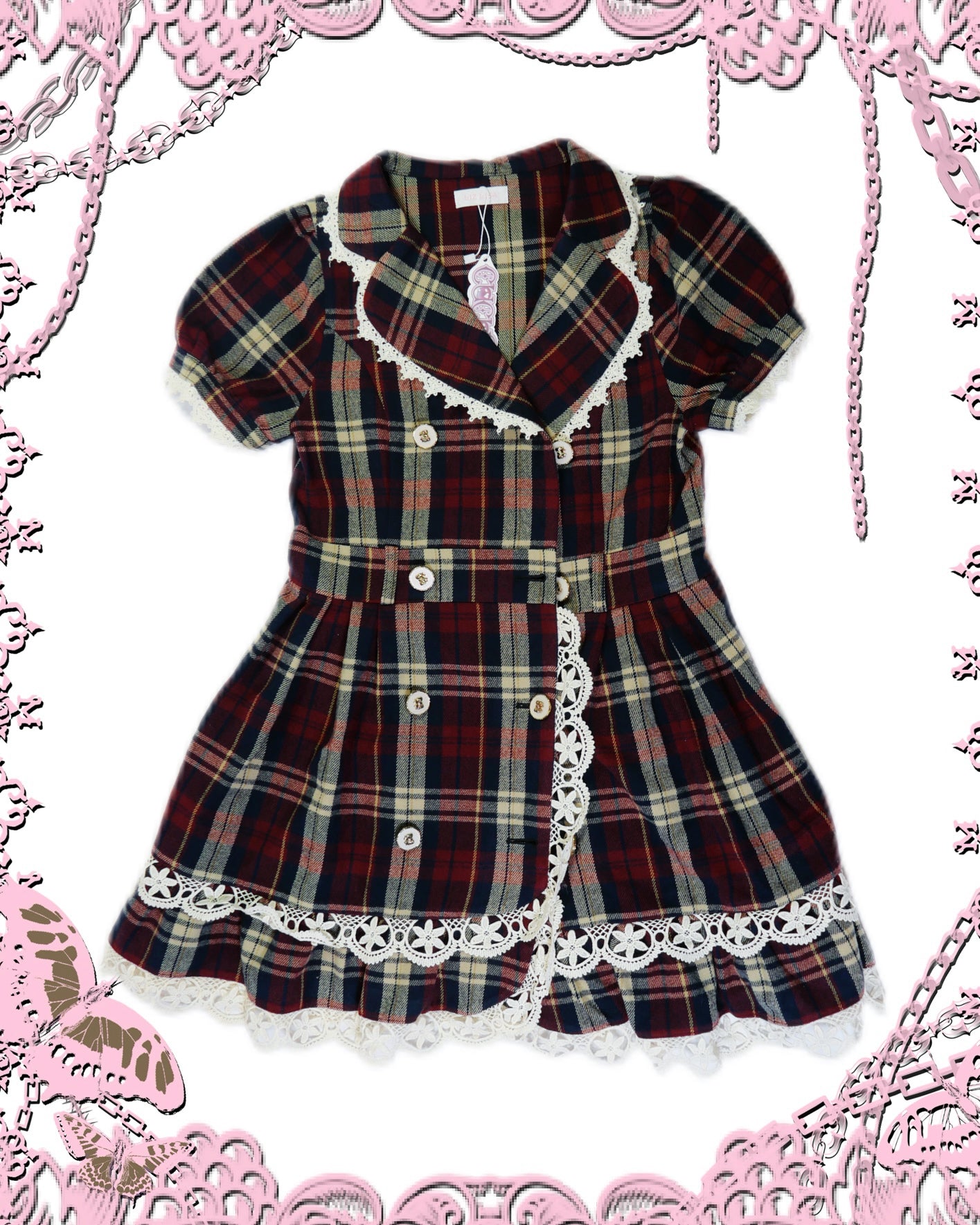 Liz Lisa Plaid Doll Dress Jacket