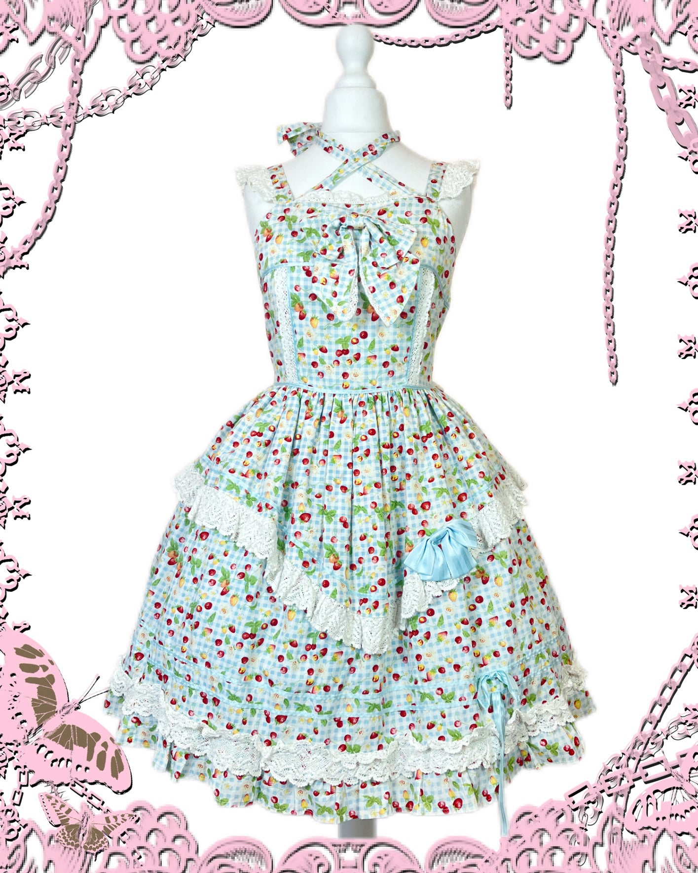 Baby the Stars Shine Bright Fruits Plaid JSK