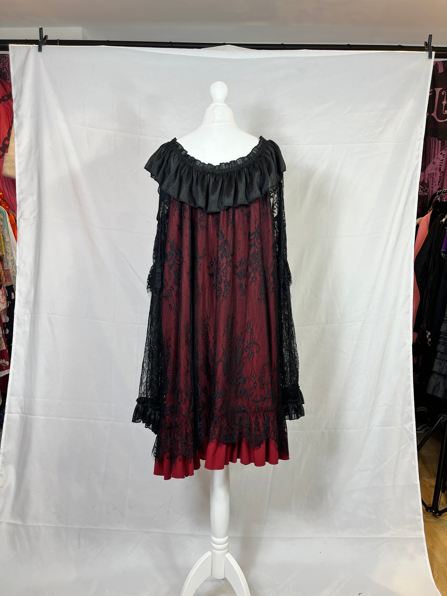 Mr 2-Layers Lace Mesh Ribbon Dress
