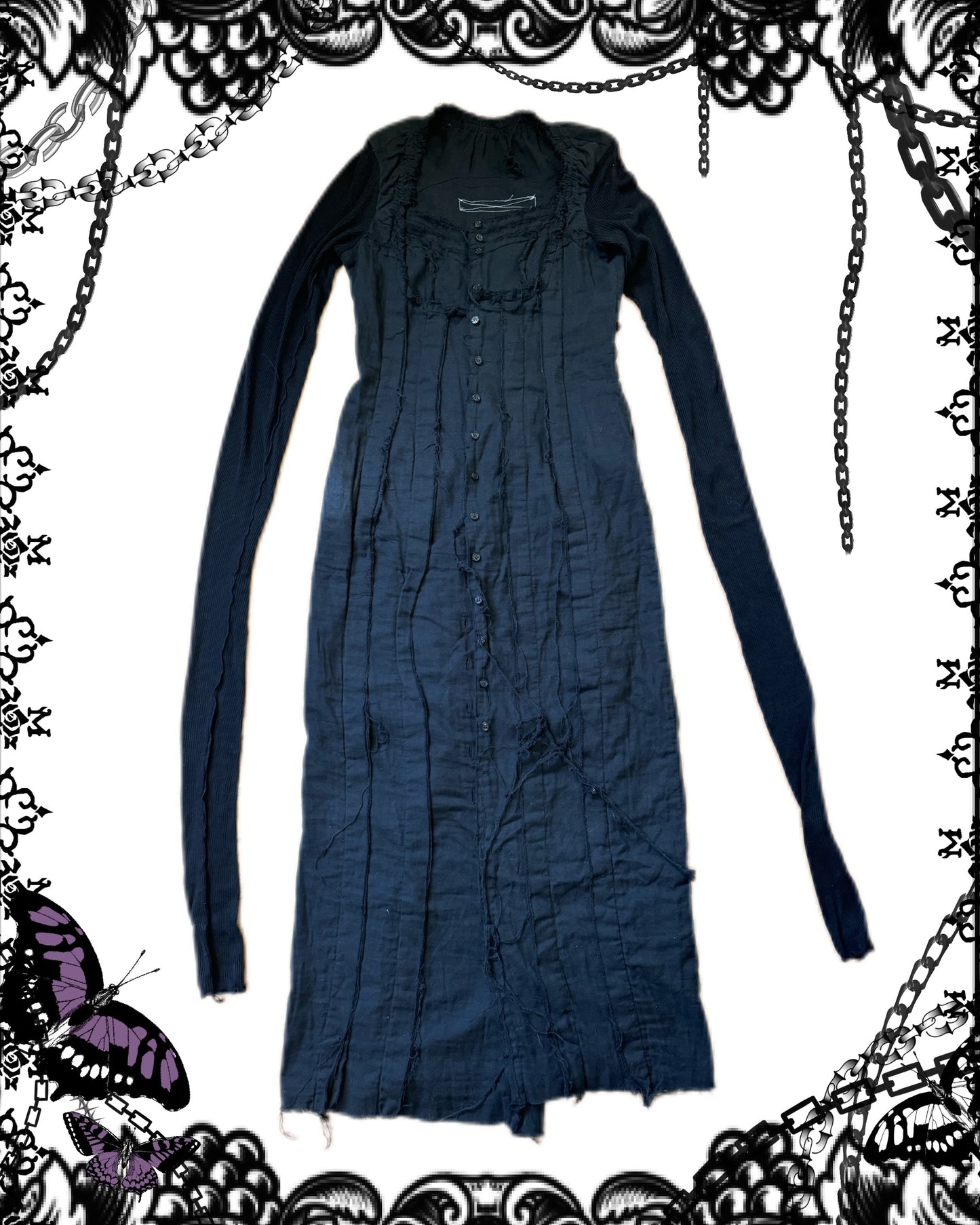 alice auaa Destructive Button-Up Dress