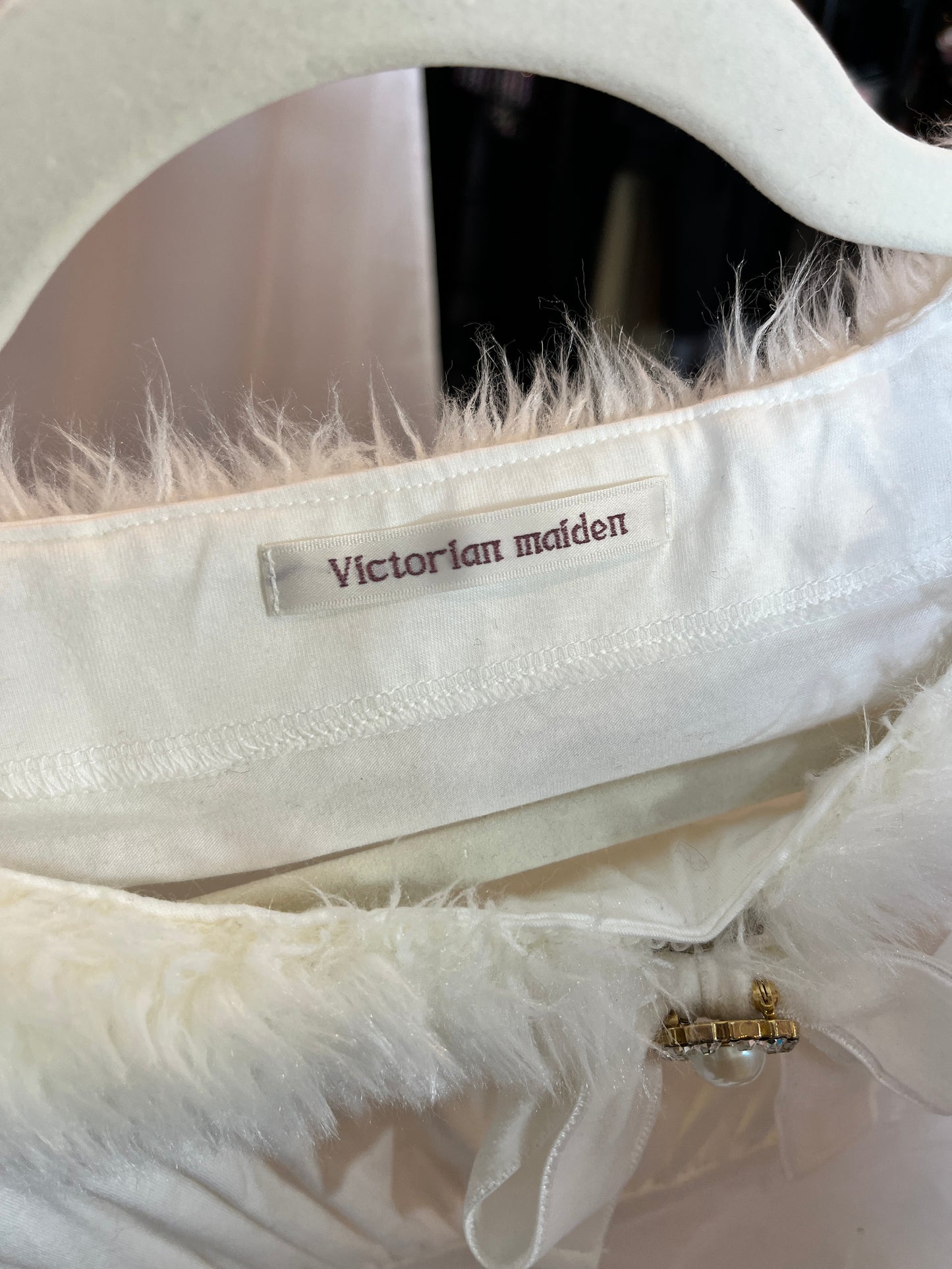 Victorian Maiden Fur Collar Top