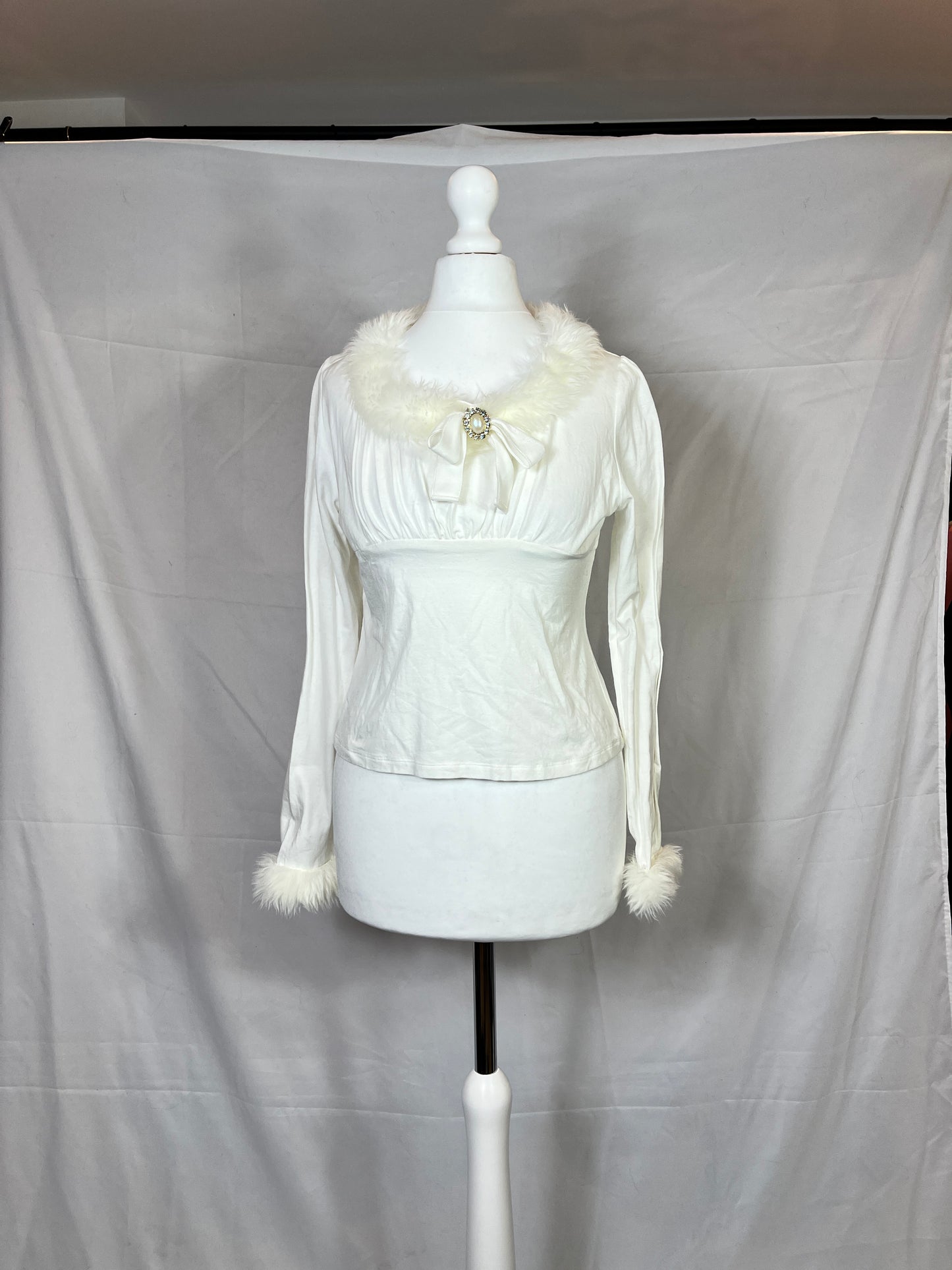 Victorian Maiden Fur Collar Top