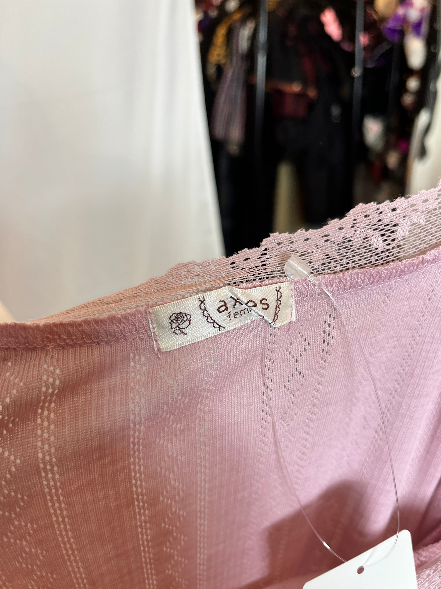 Axes Femme Jewel Lace Pink Tank Top