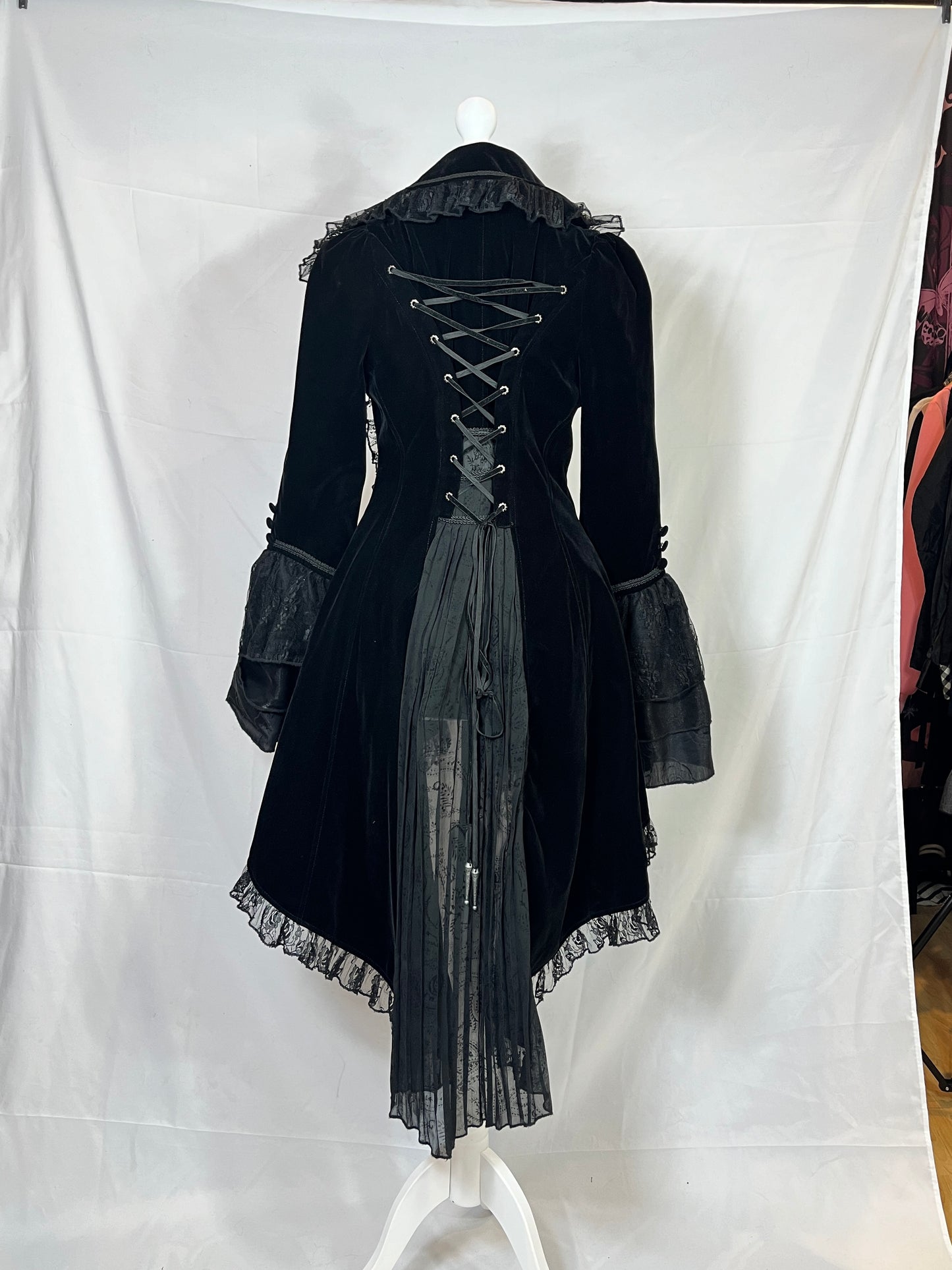 Punk Rave Multi-Layers Velvet Lace Coat