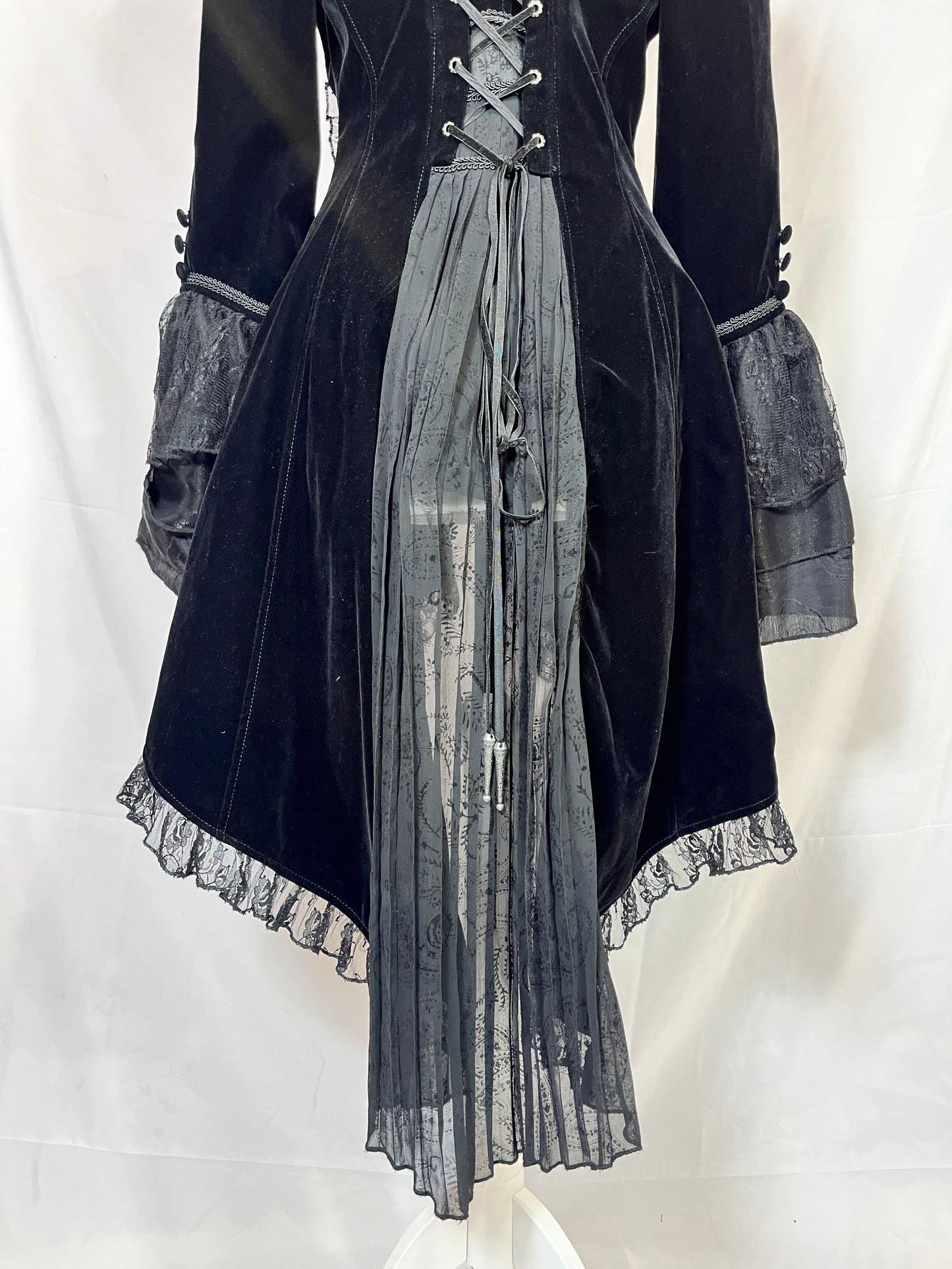 Punk Rave Multi-Layers Velvet Lace Coat