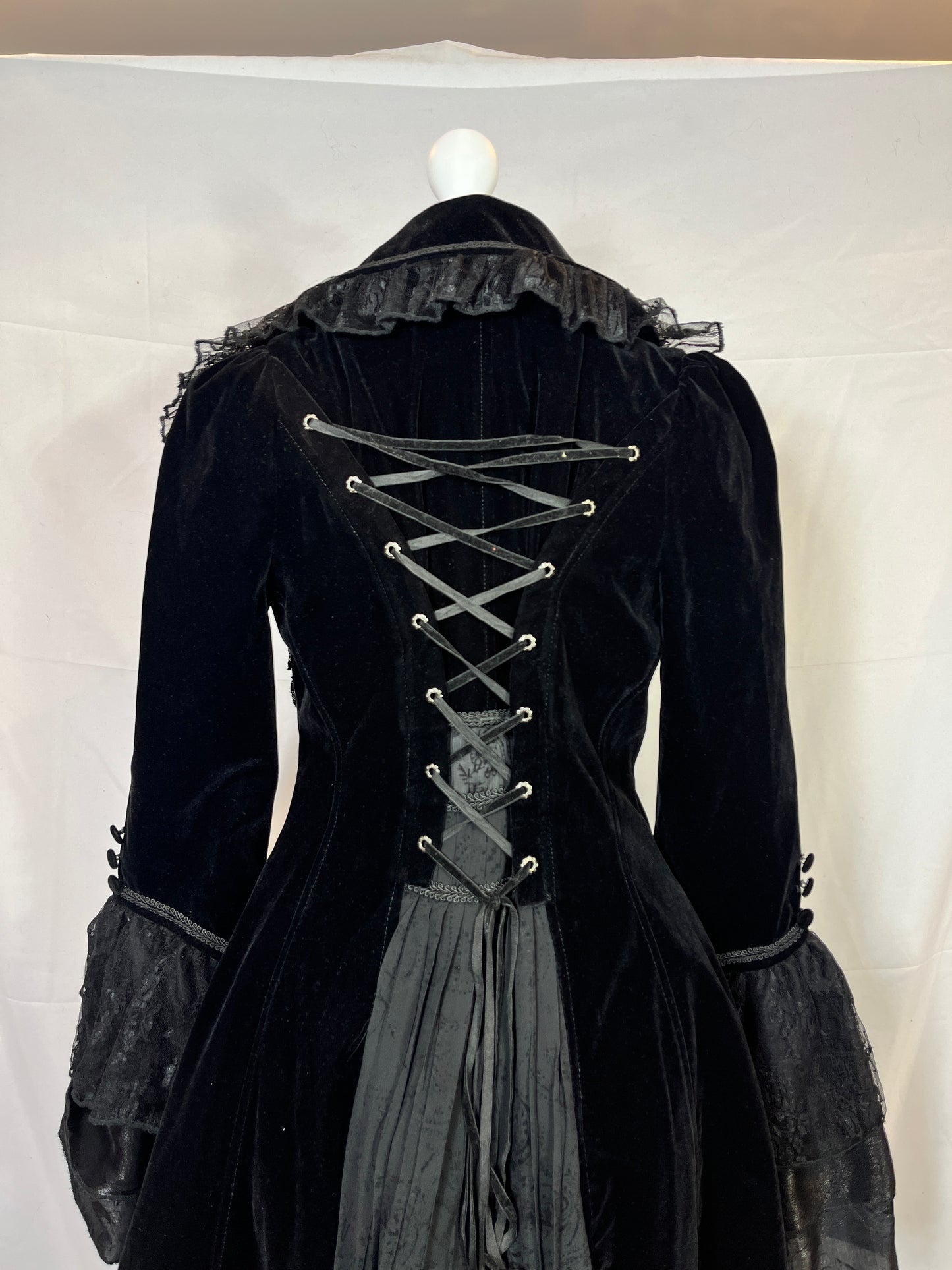 Punk Rave Multi-Layers Velvet Lace Coat