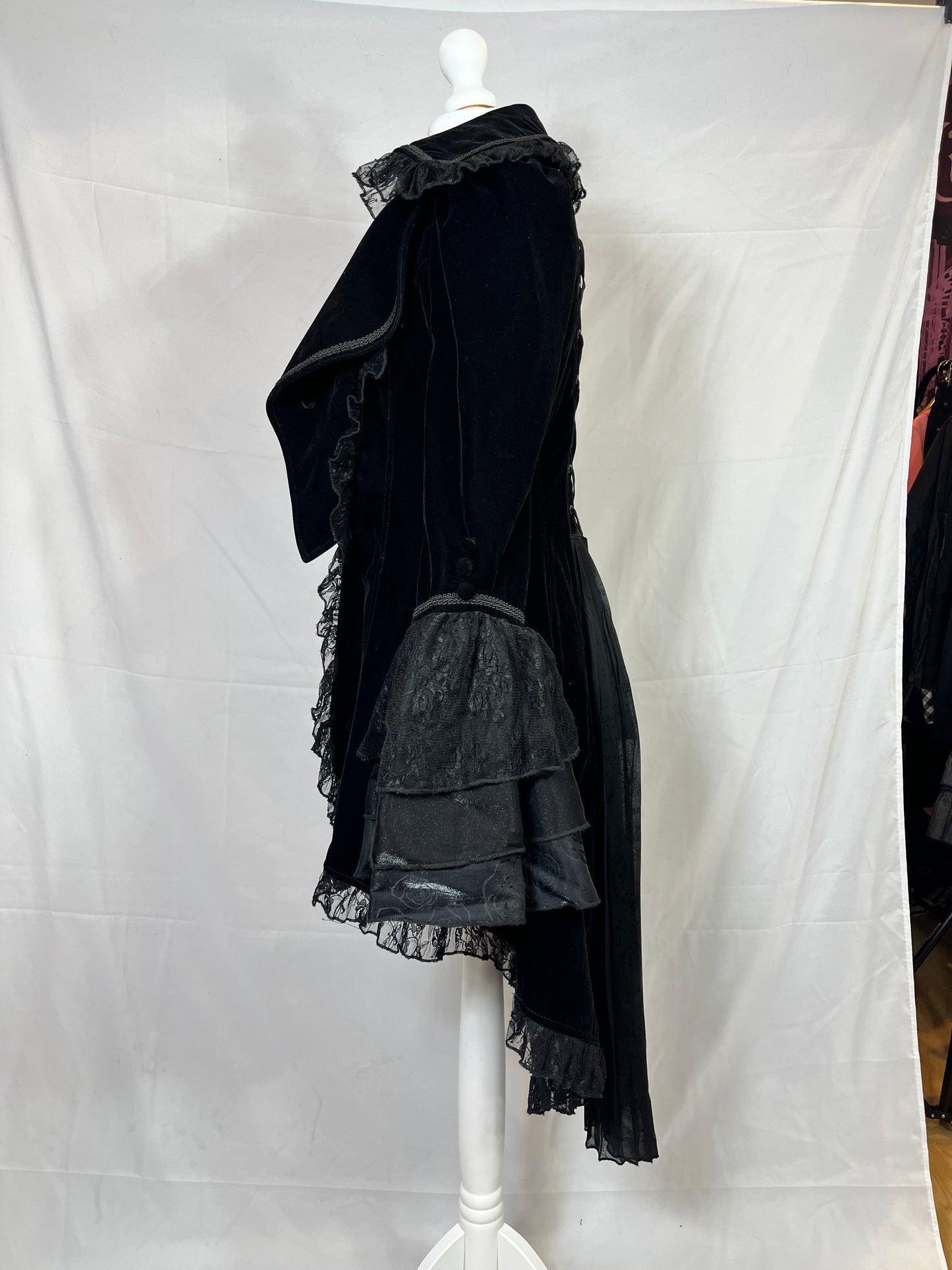 Punk Rave Multi-Layers Velvet Lace Coat