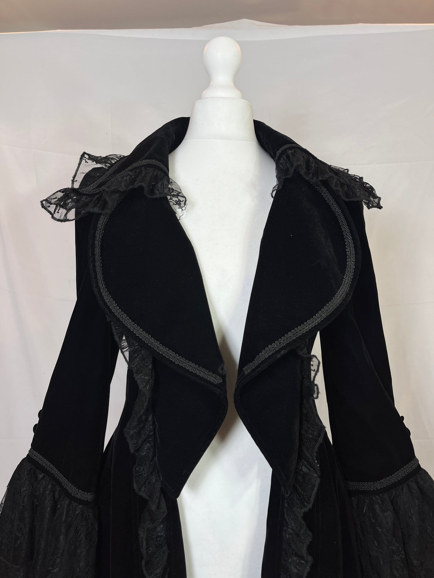 Punk Rave Multi-Layers Velvet Lace Coat