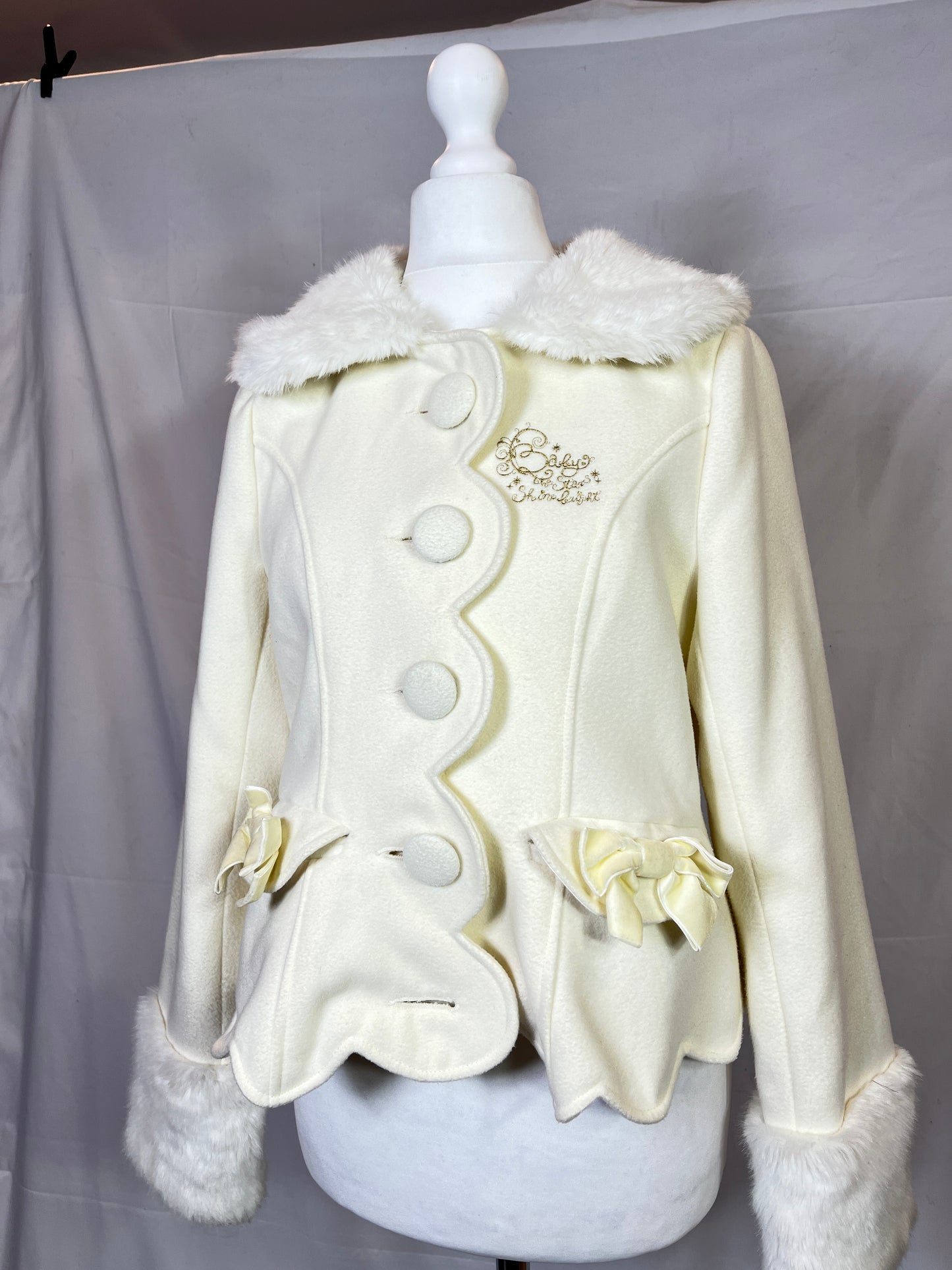 Baby the Stars Shine Bright Fur Collar Bow Jacket