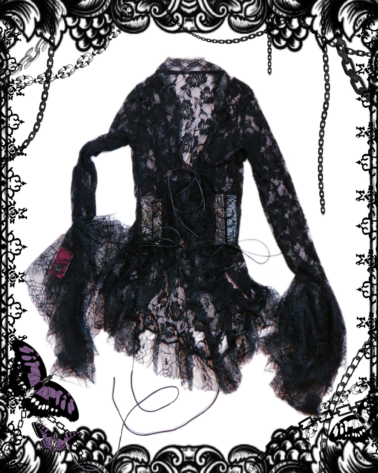 Algonquins Lace Mesh Blouse