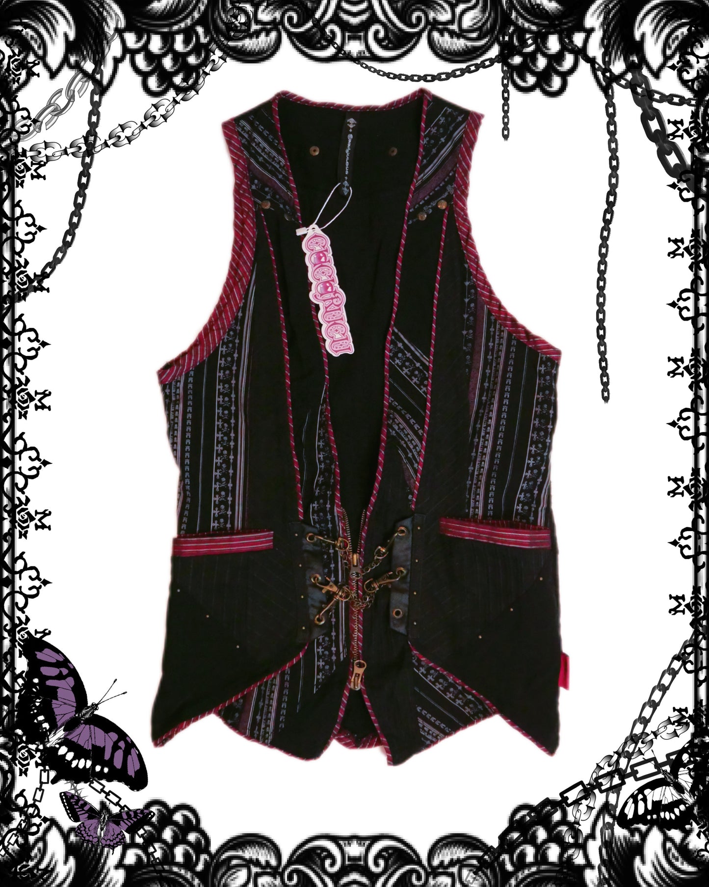 OZZ Croce Skull Print Vest