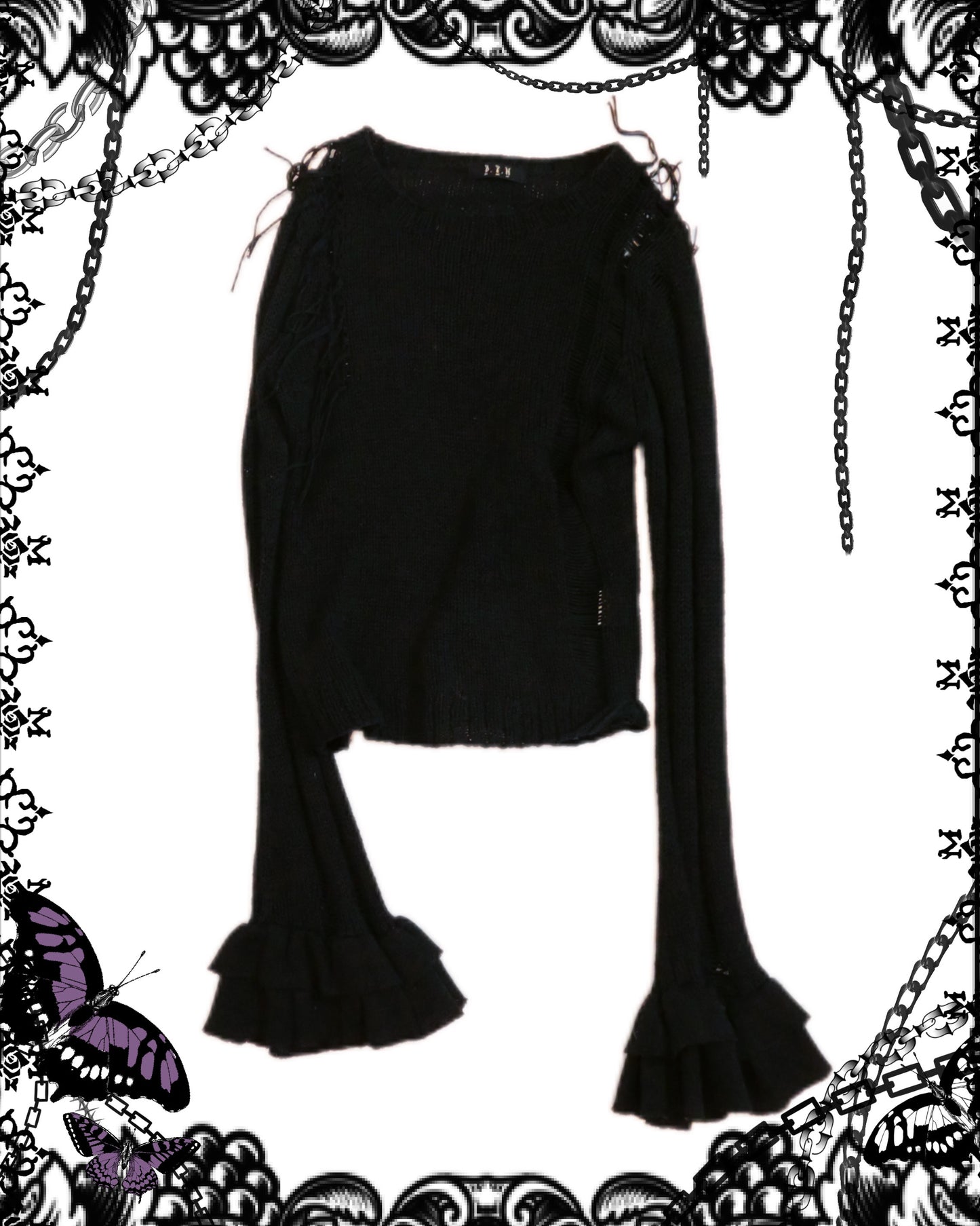 Black Peace Now Ripped Shirt