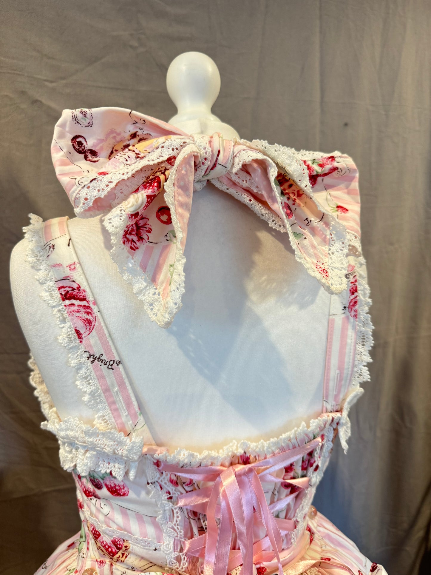 Baby the Stars Shine Bright Berry Print Bow JSK