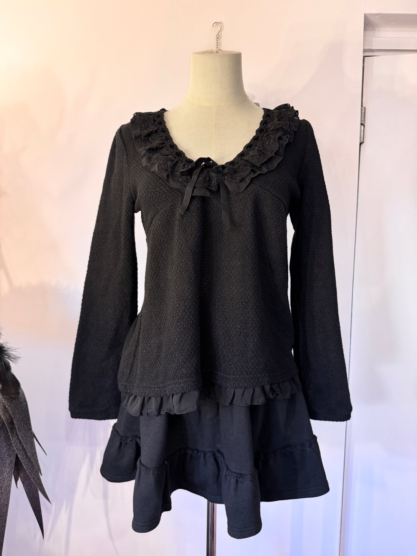 Axes Femme Knit Ruffle Top