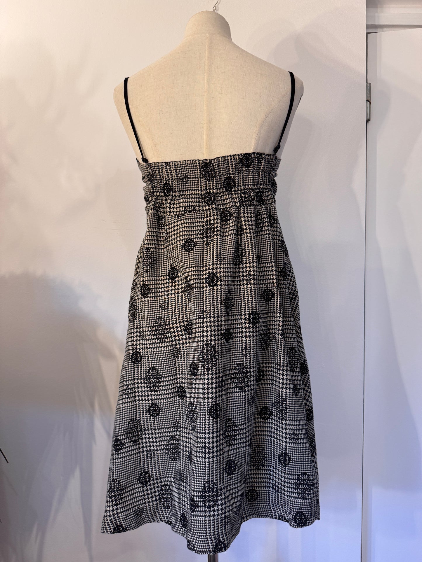 Axes Femme Plaid Lace Tank Top Dress