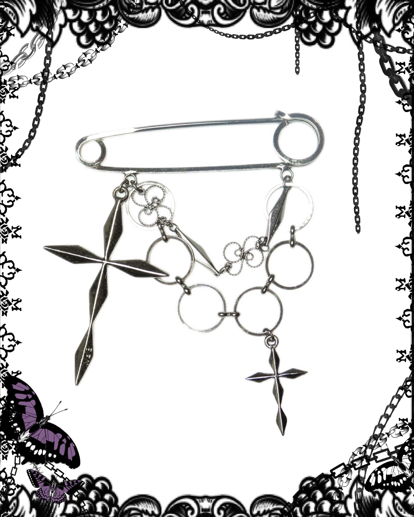 Black Peace Now Brooch Pin