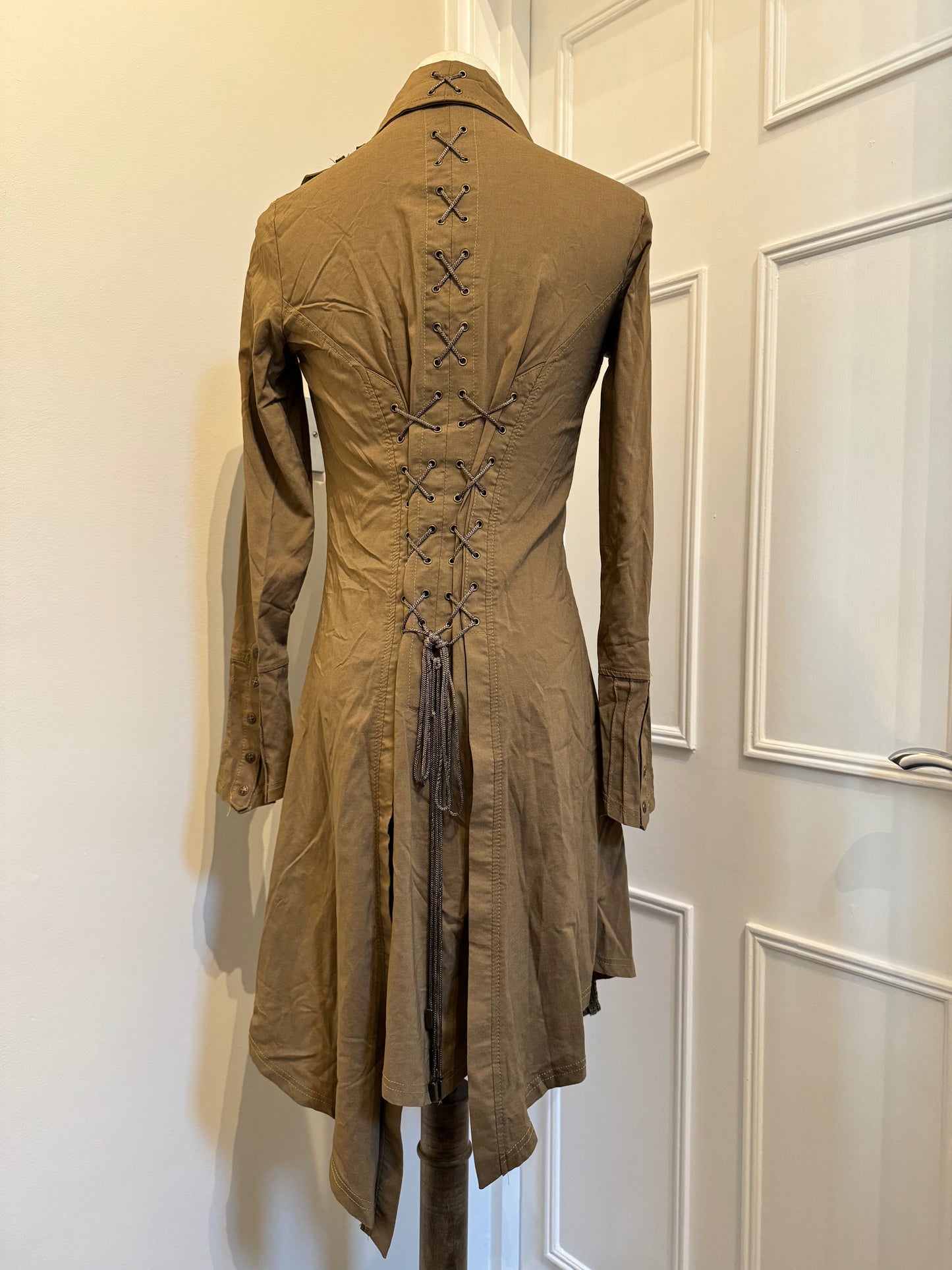 OZZ ON Multi-Layers Brown Shirt Dress