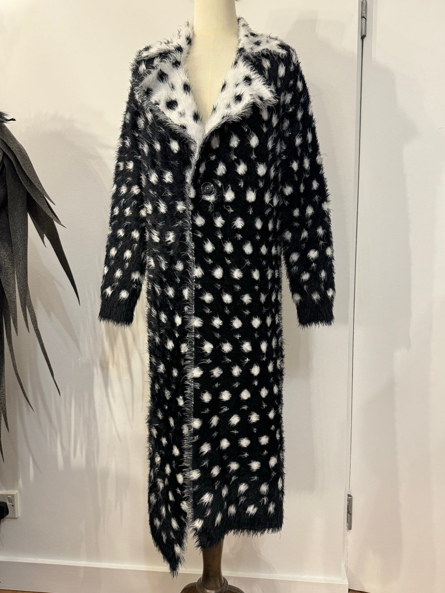 Civarize Dot Print Fur Coat