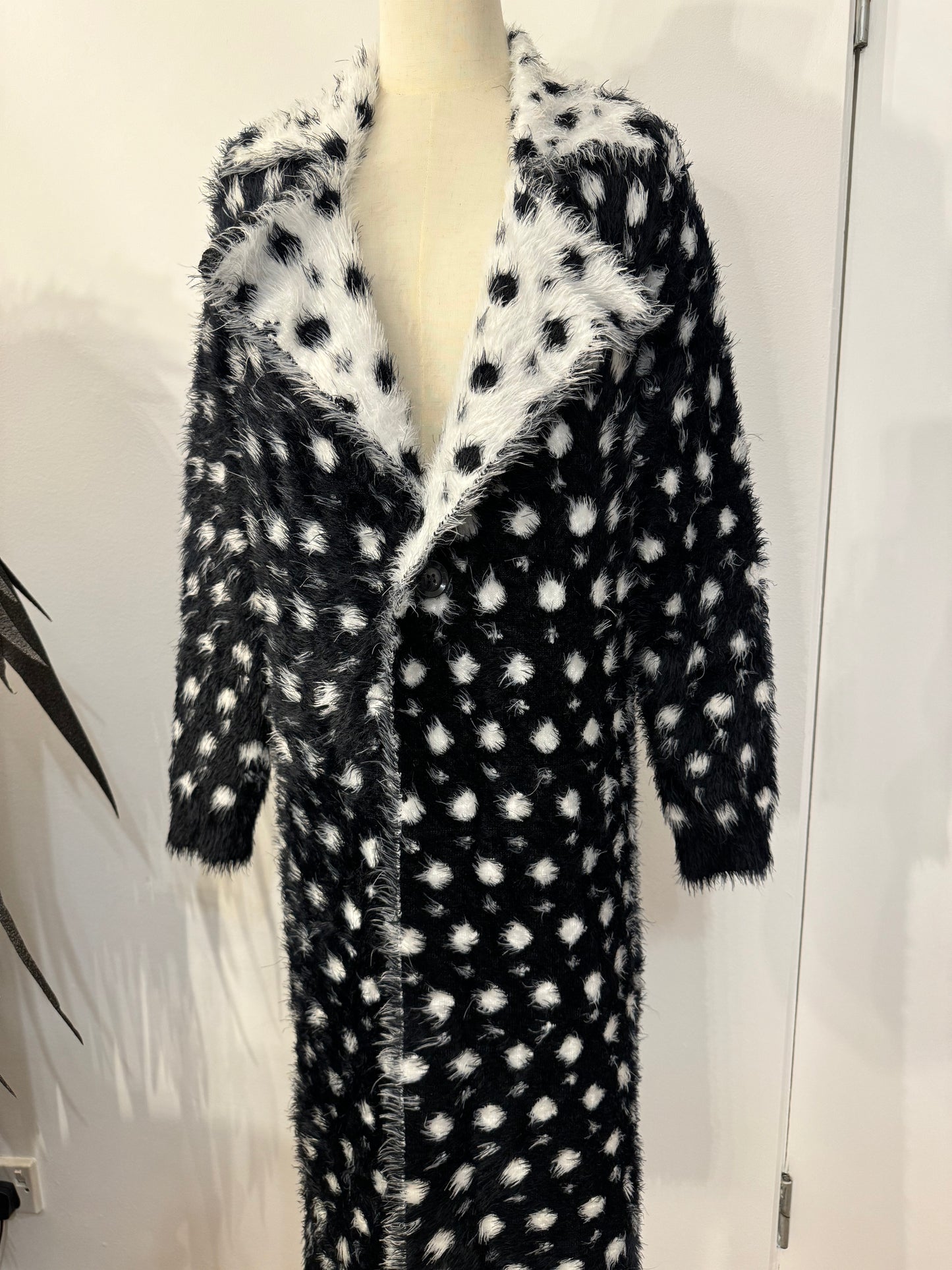 Civarize Dot Print Fur Coat