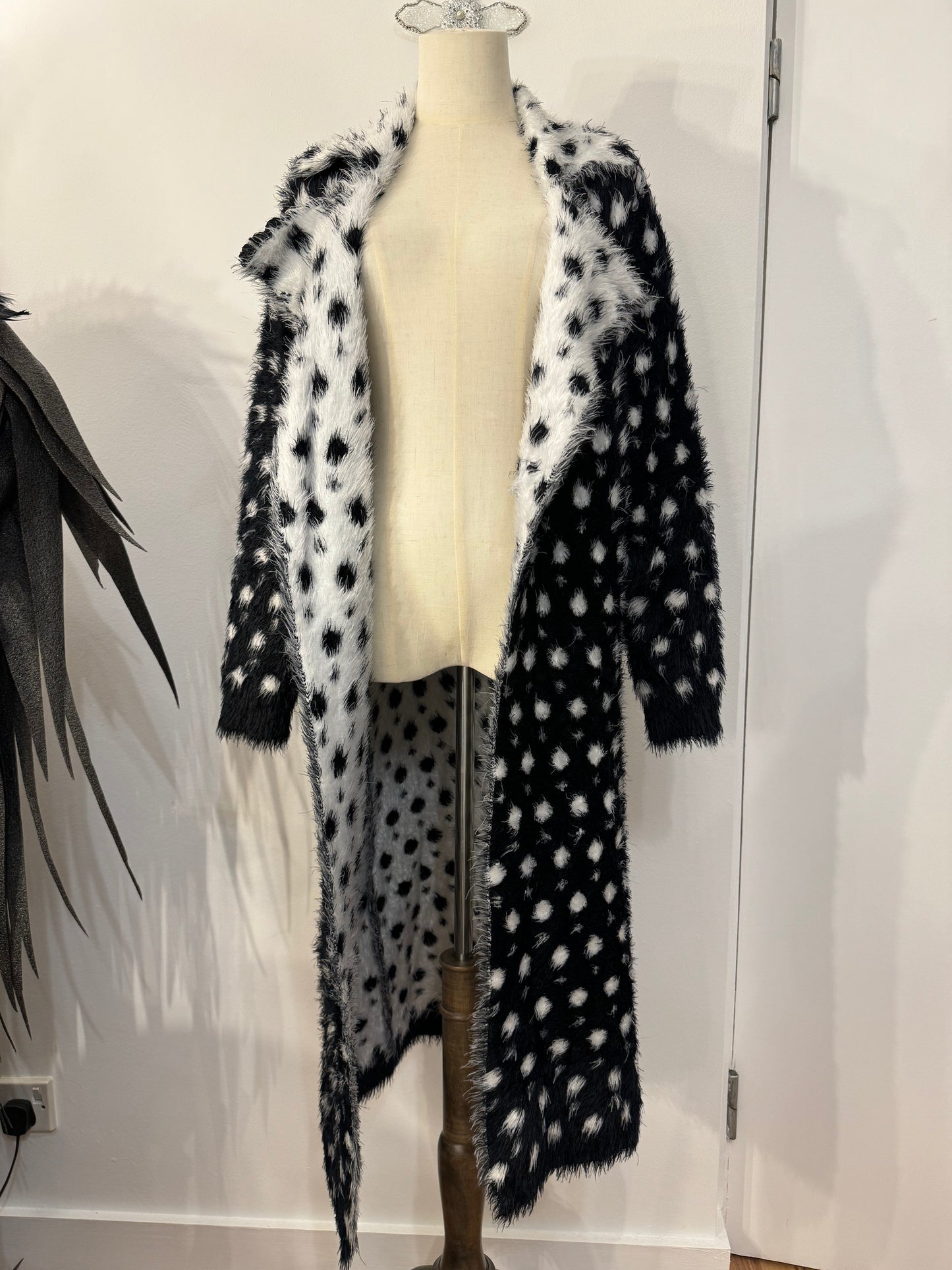Civarize Dot Print Fur Coat