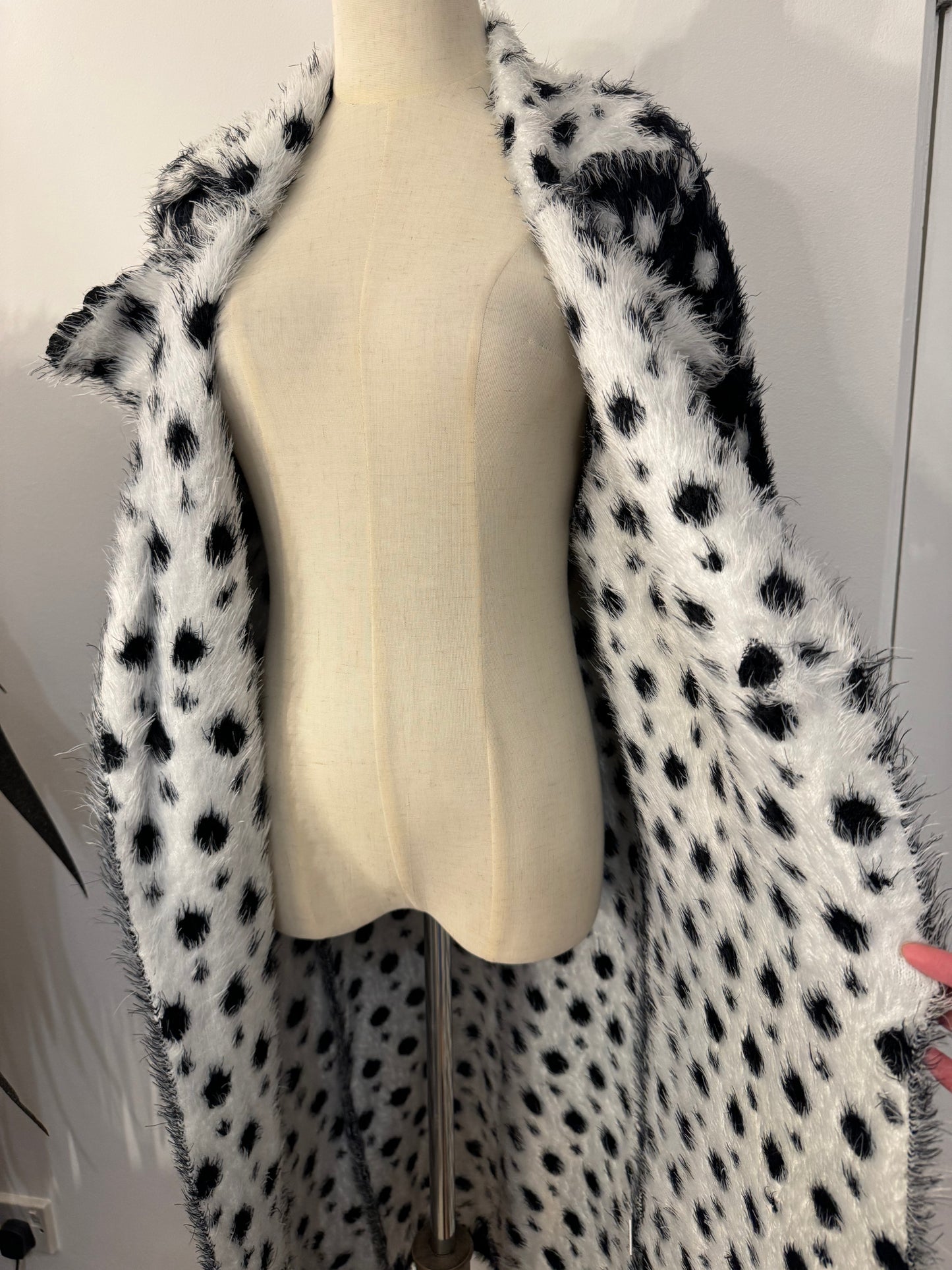 Civarize Dot Print Fur Coat