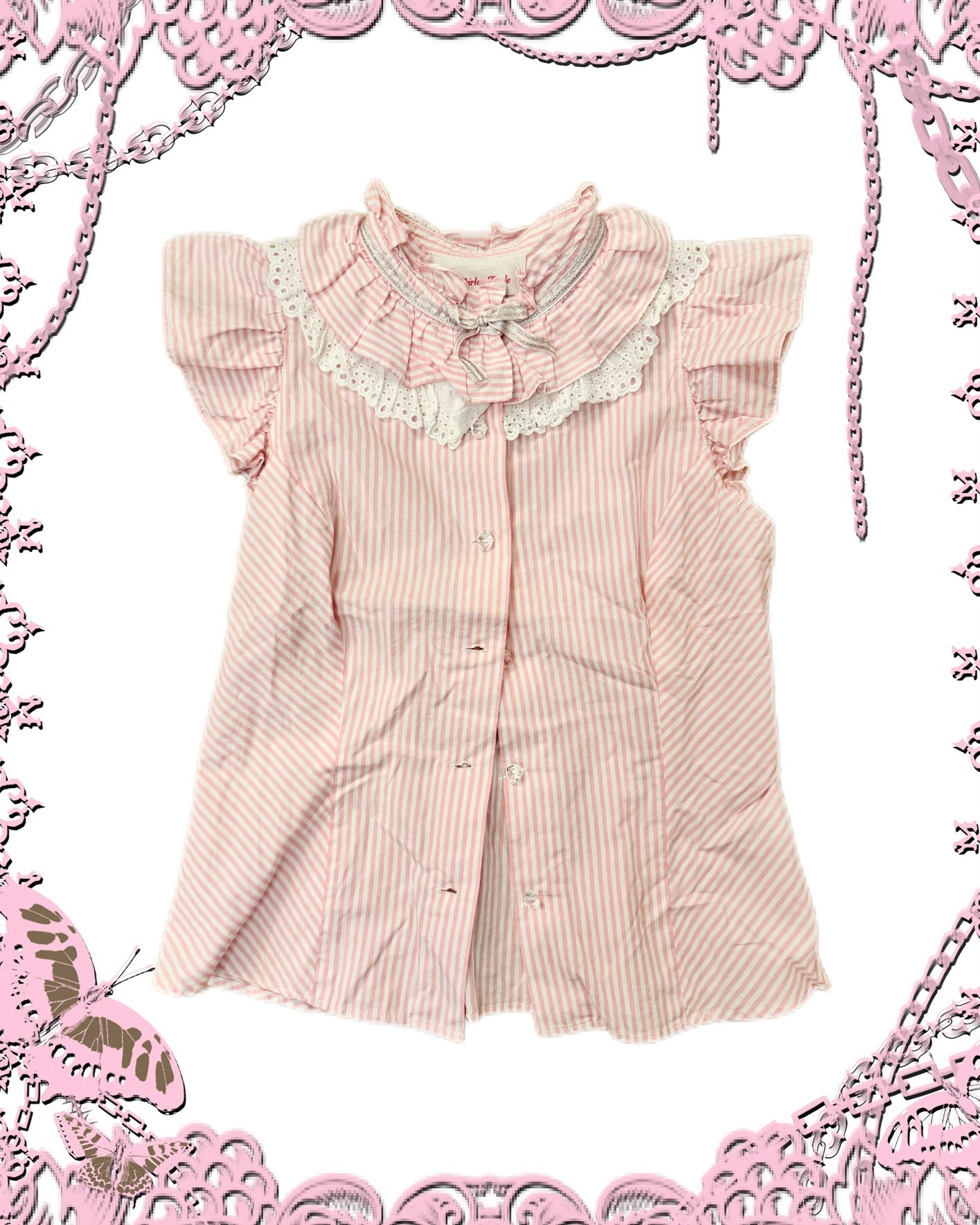 Shirley Temple Stripe Button-Up