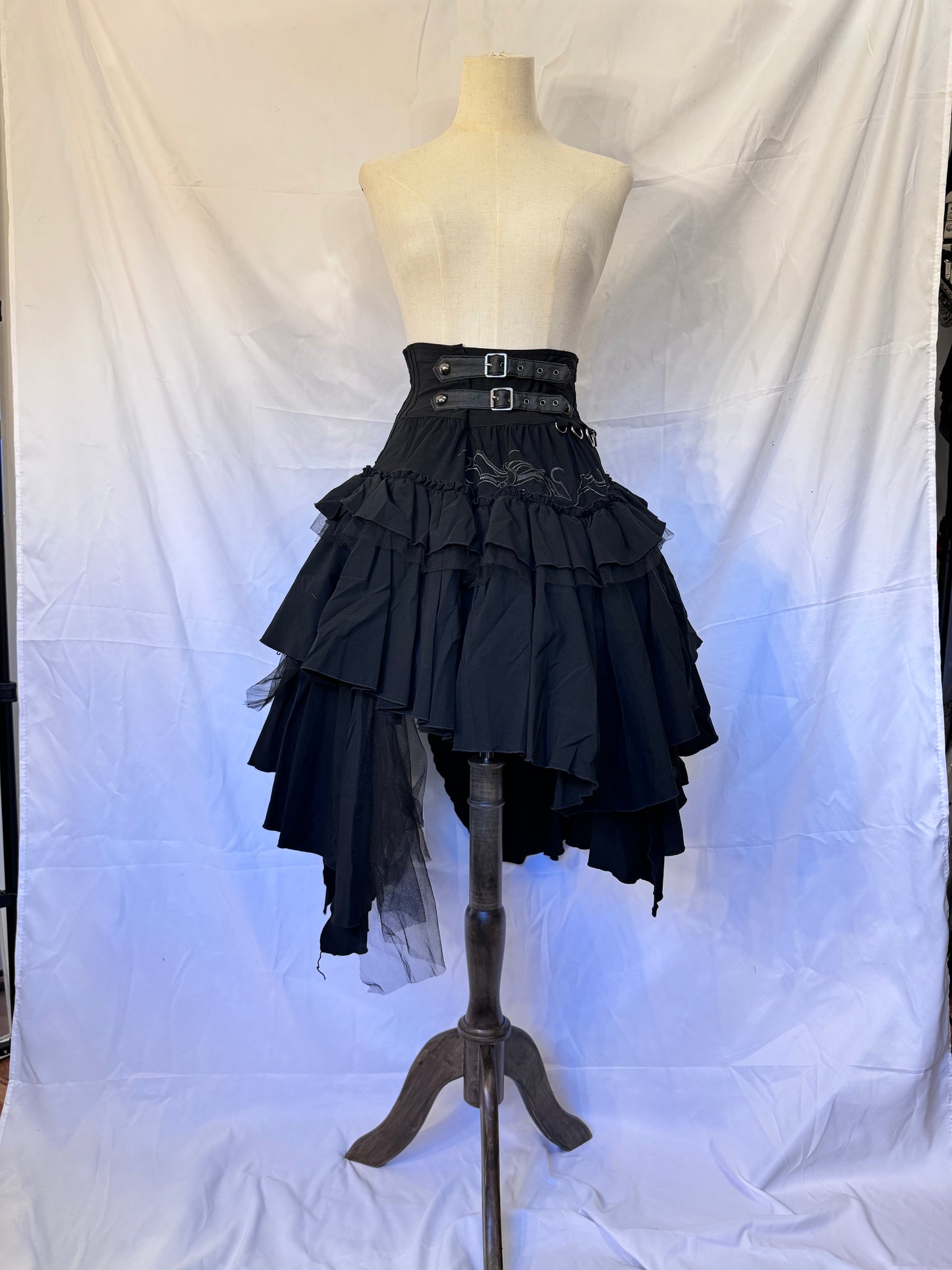 OZZ ON Buckle Multi-Layers Irregular Skirt