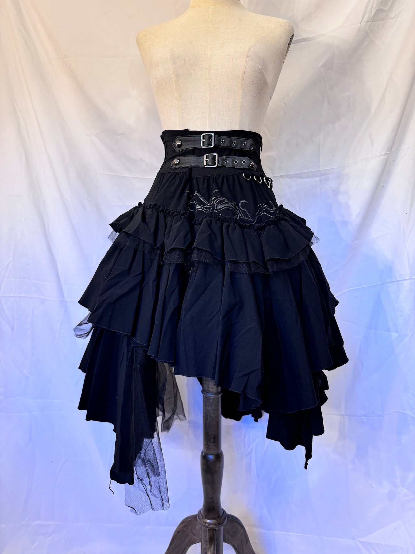 OZZ ON Buckle Multi-Layers Irregular Skirt