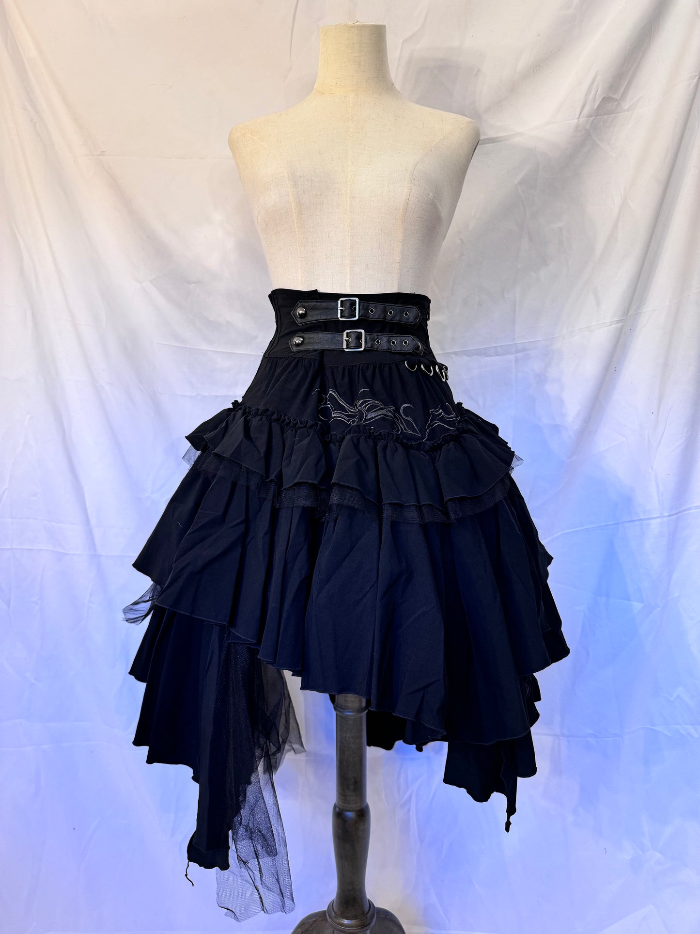 OZZ ON Buckle Multi-Layers Irregular Skirt