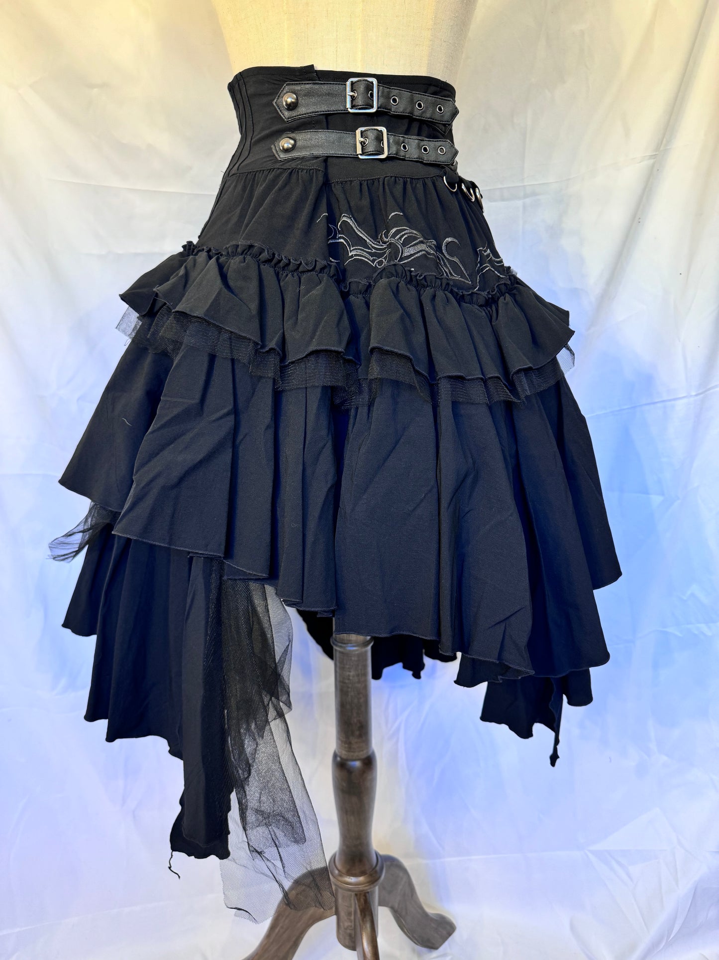 OZZ ON Buckle Multi-Layers Irregular Skirt