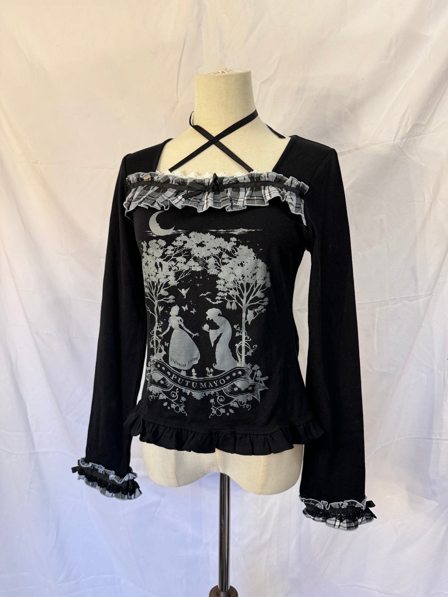 Putumayo Graphic Print Ruffle Long-Sleeves Top