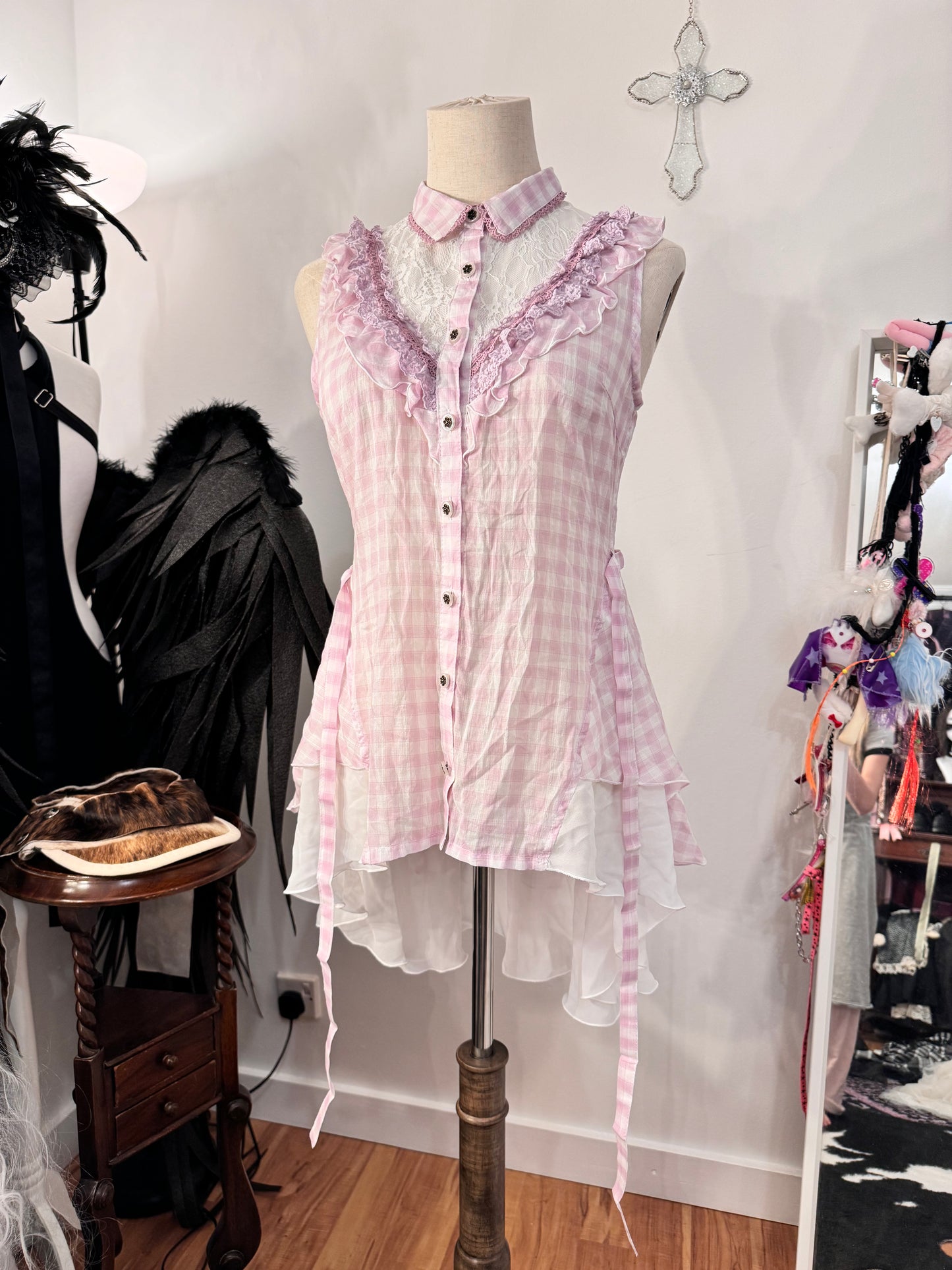 Axes Femme Plaid Sleeveless Dress