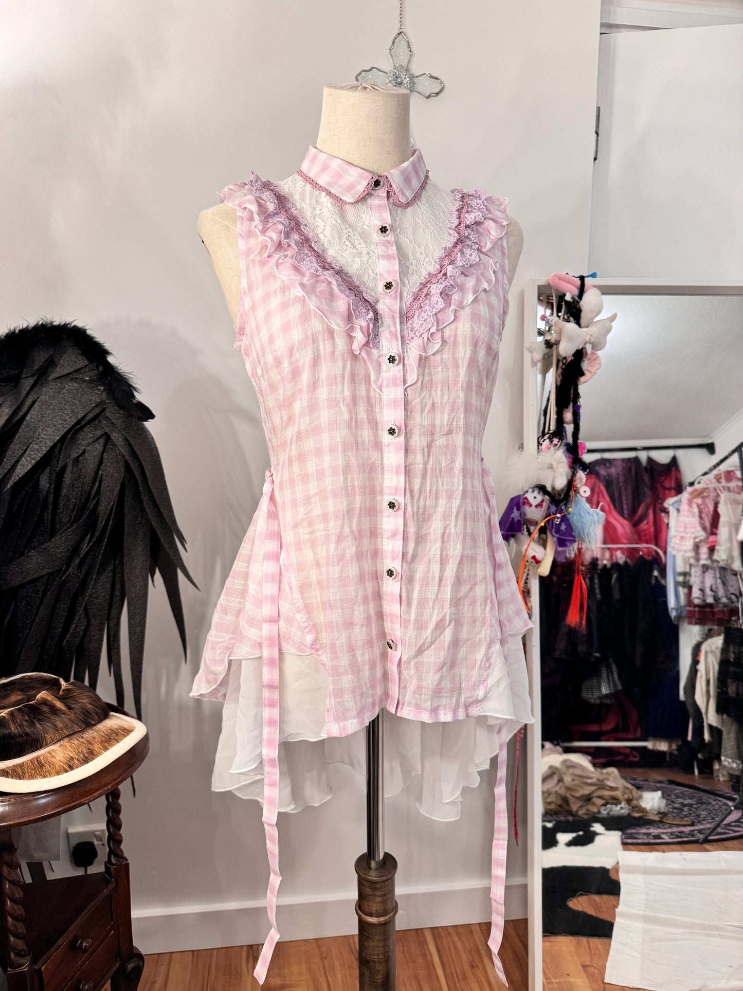 Axes Femme Plaid Sleeveless Dress