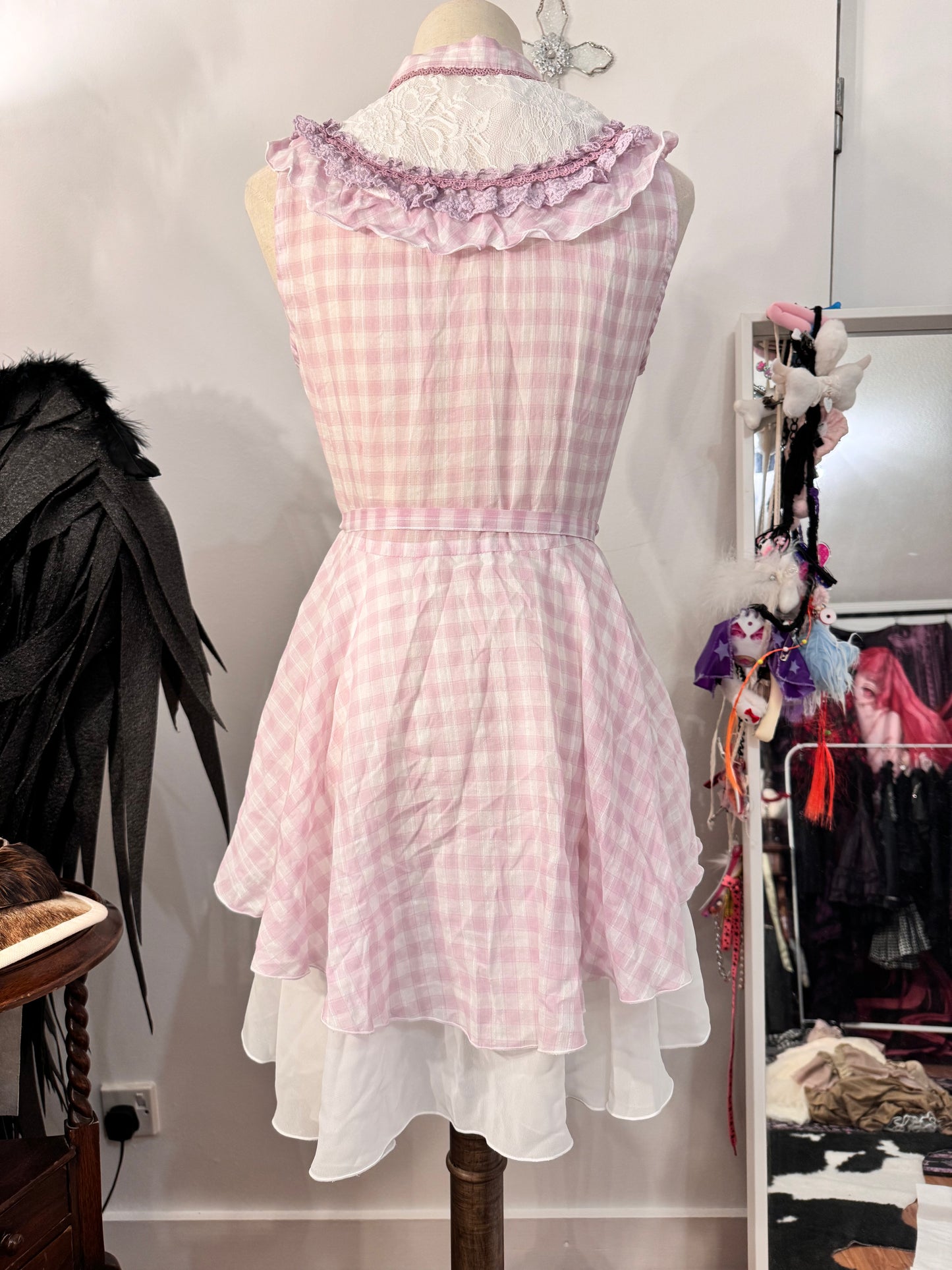 Axes Femme Plaid Sleeveless Dress