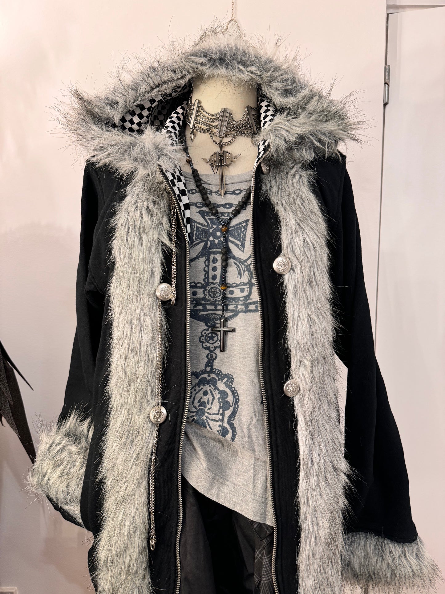 Deorart Fur Coat with Hood