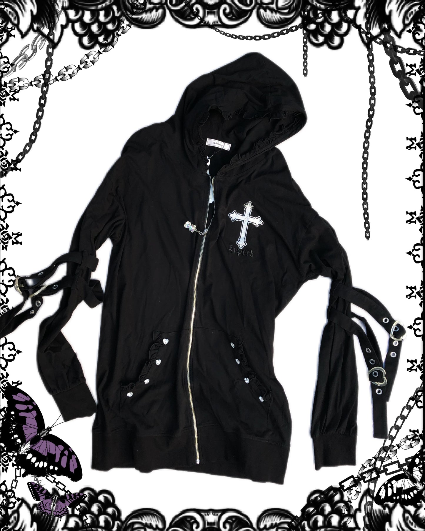 Ank Rouge Multi Strap Oversize Hoodie