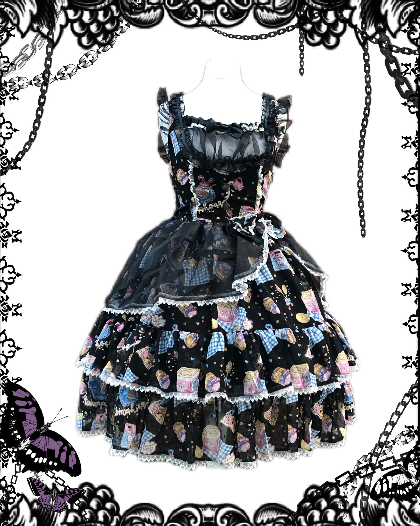 Metamorphose Cookie Print Mesh JSK