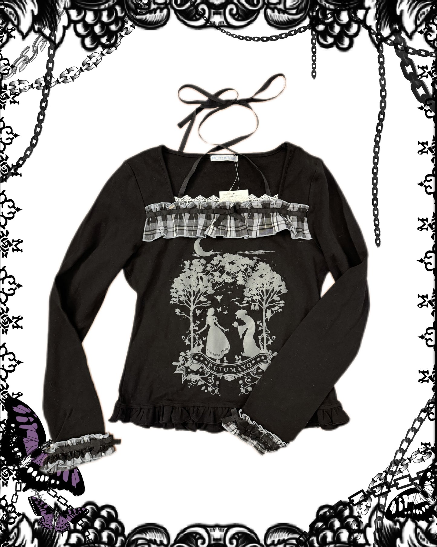 Putumayo Graphic Print Ruffle Long-Sleeves Top