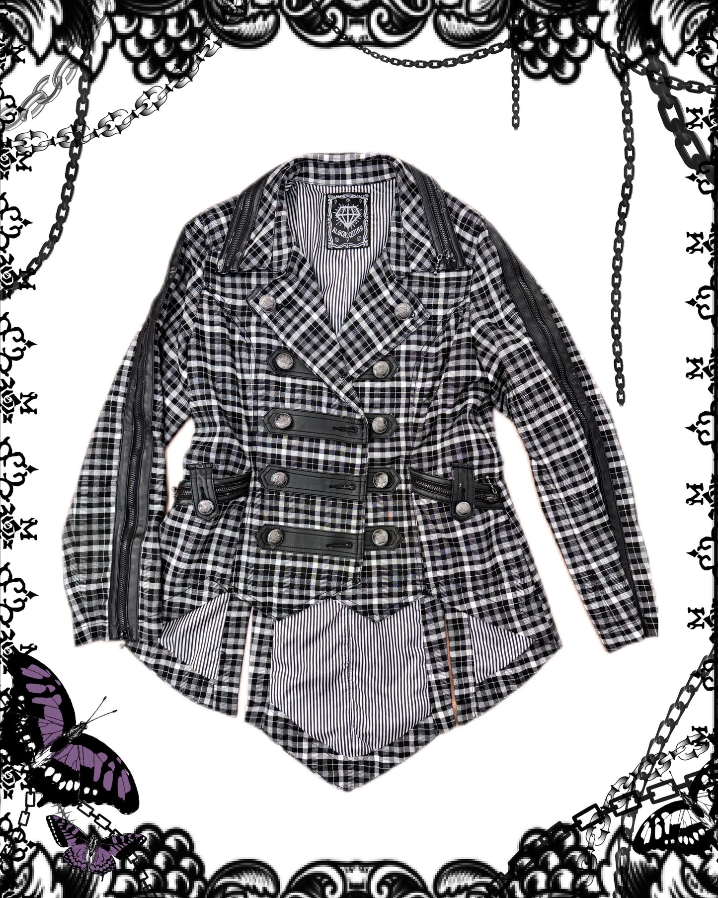 Algonquins Double-breasted Plaid Jacket