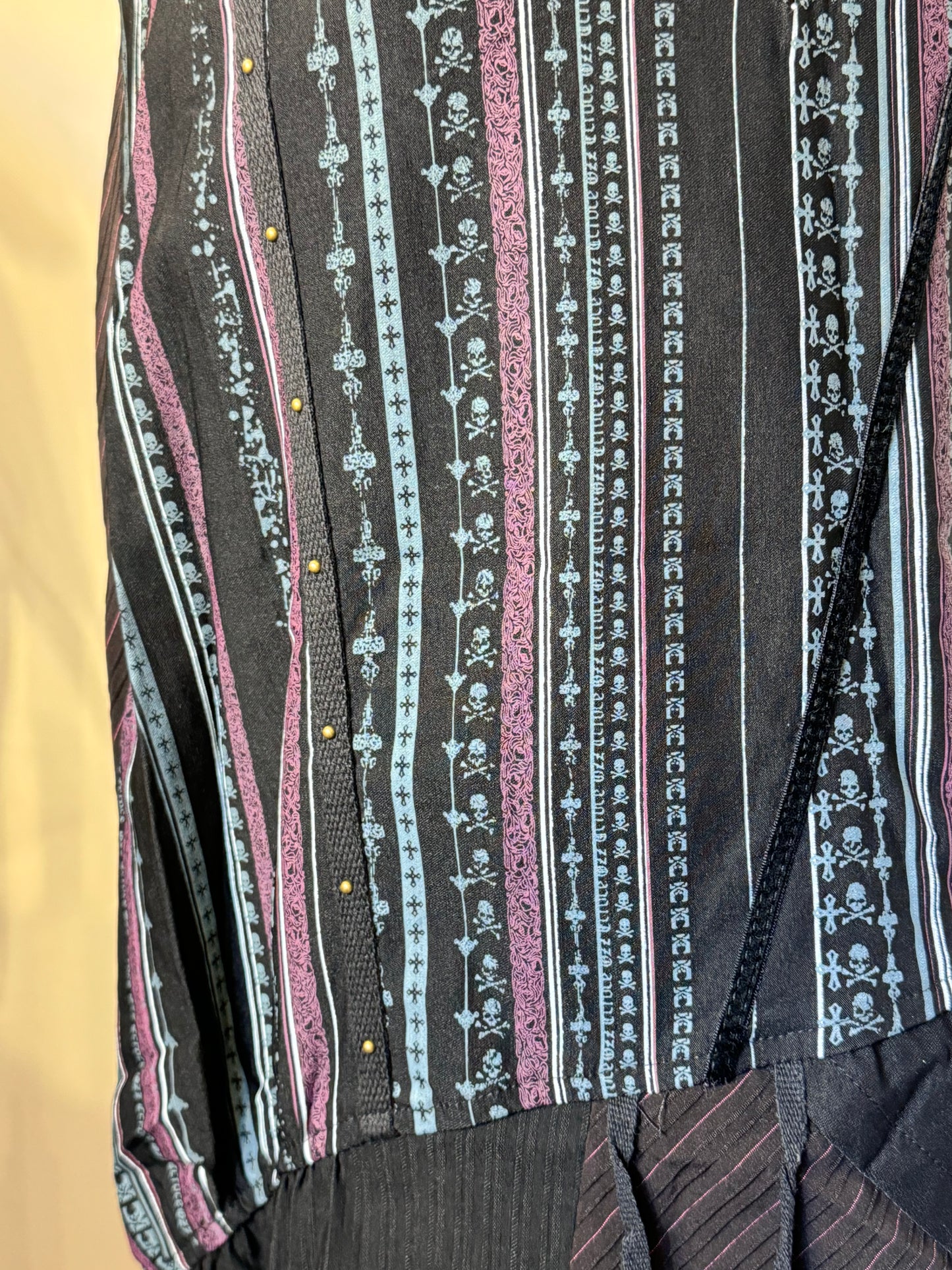 OZZ ON Stripe Patch Maxi Skirt