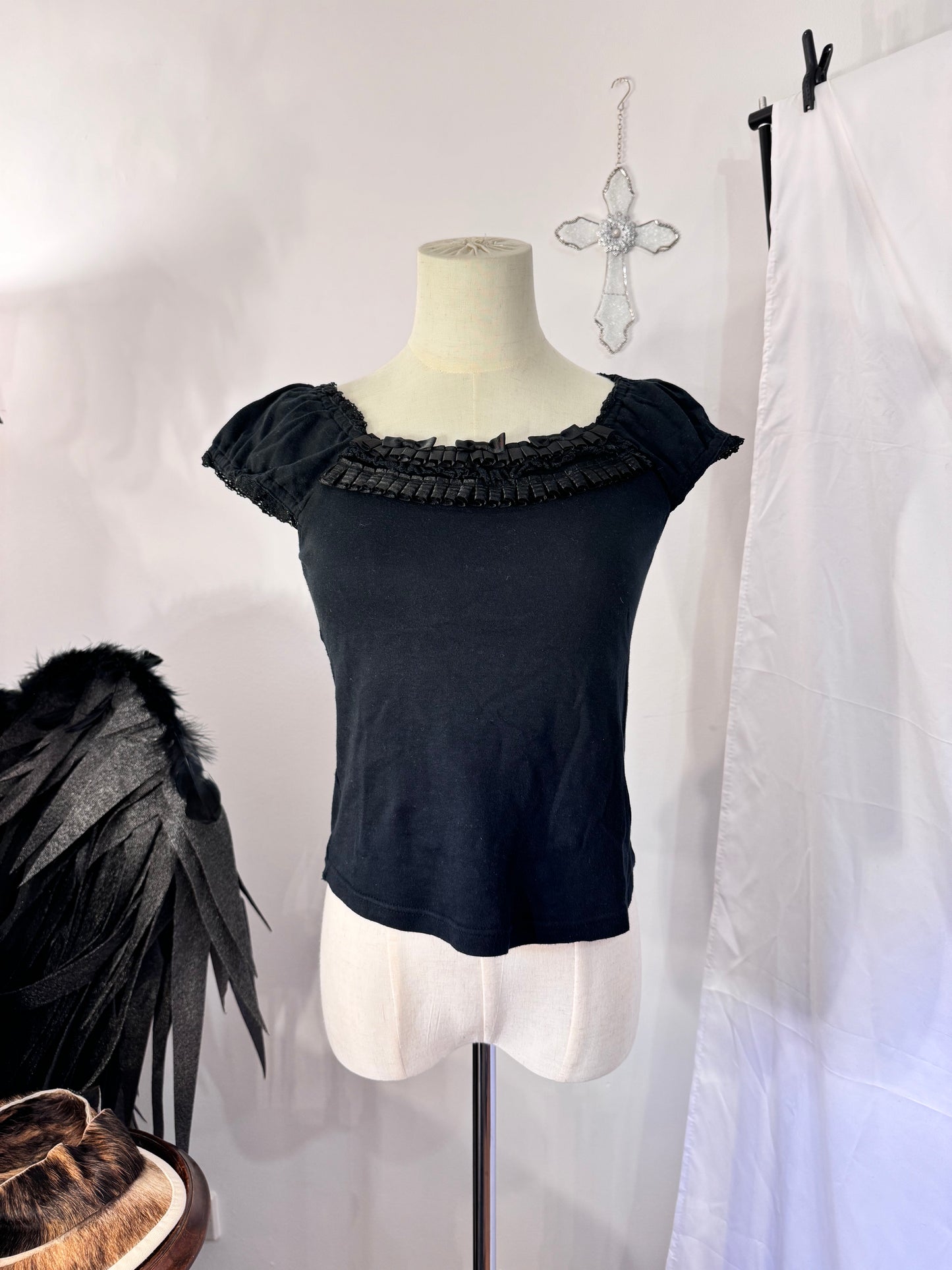 Shirley Temple Black Bow Top