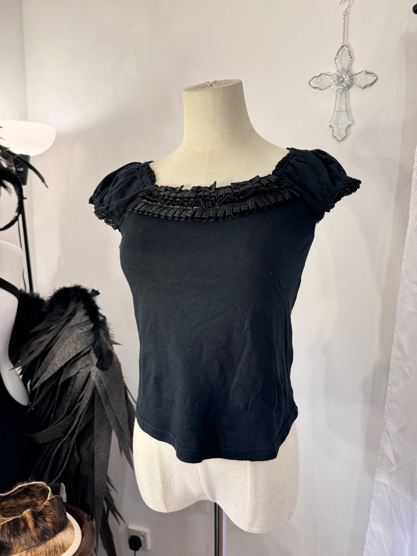 Shirley Temple Black Bow Top