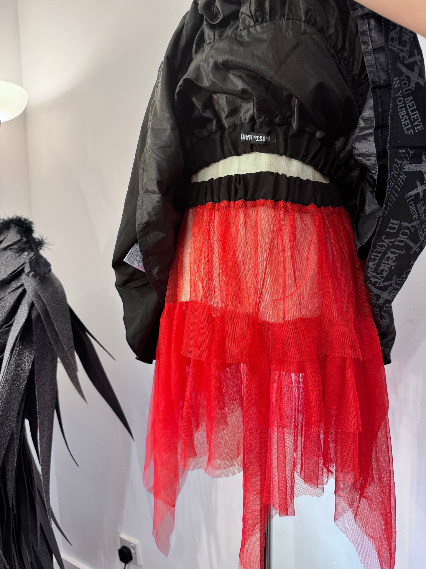 Ghost of Harlem 2-Layers Cross Print Skirt