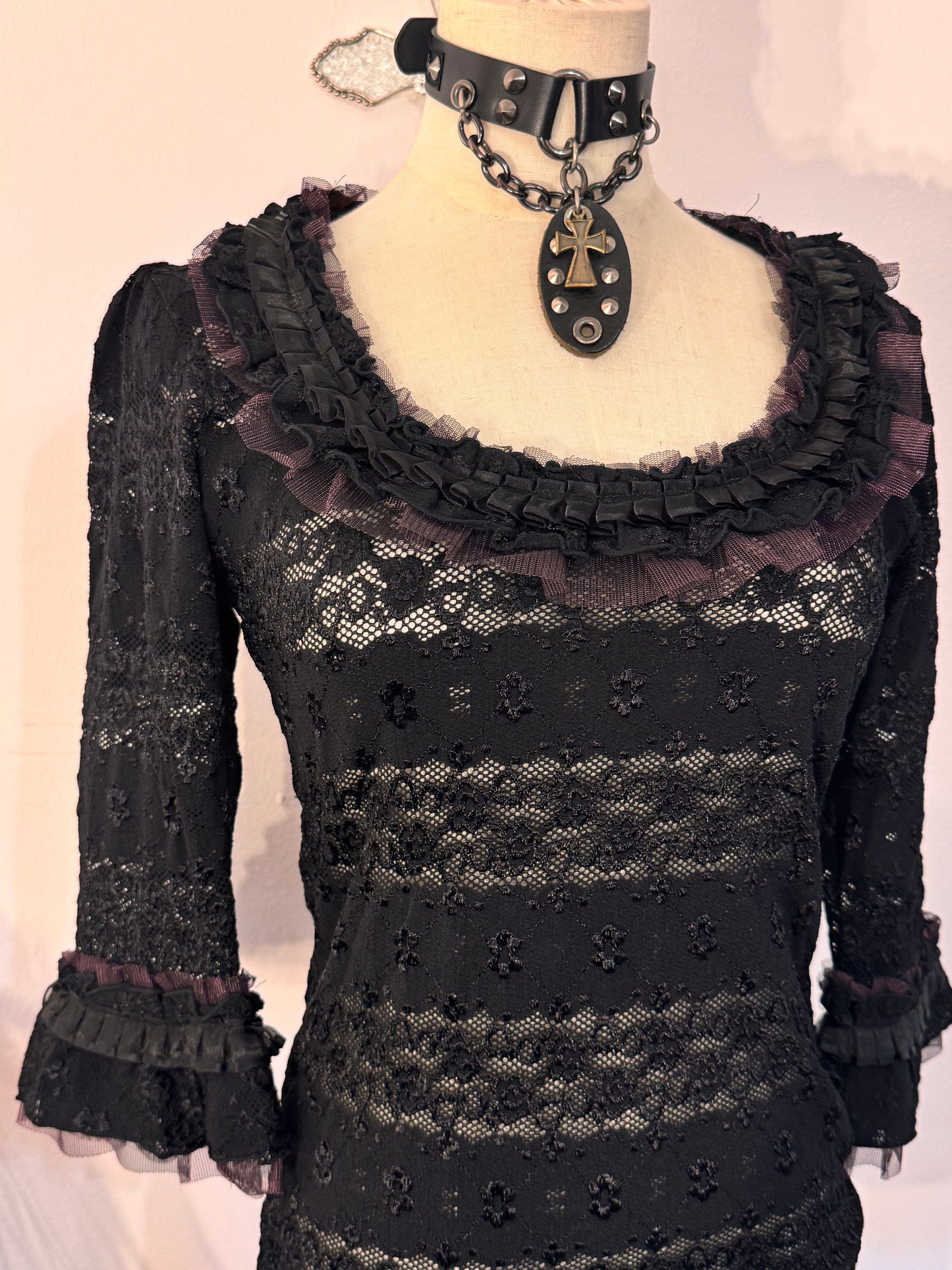 Black Peace Now Lace Top
